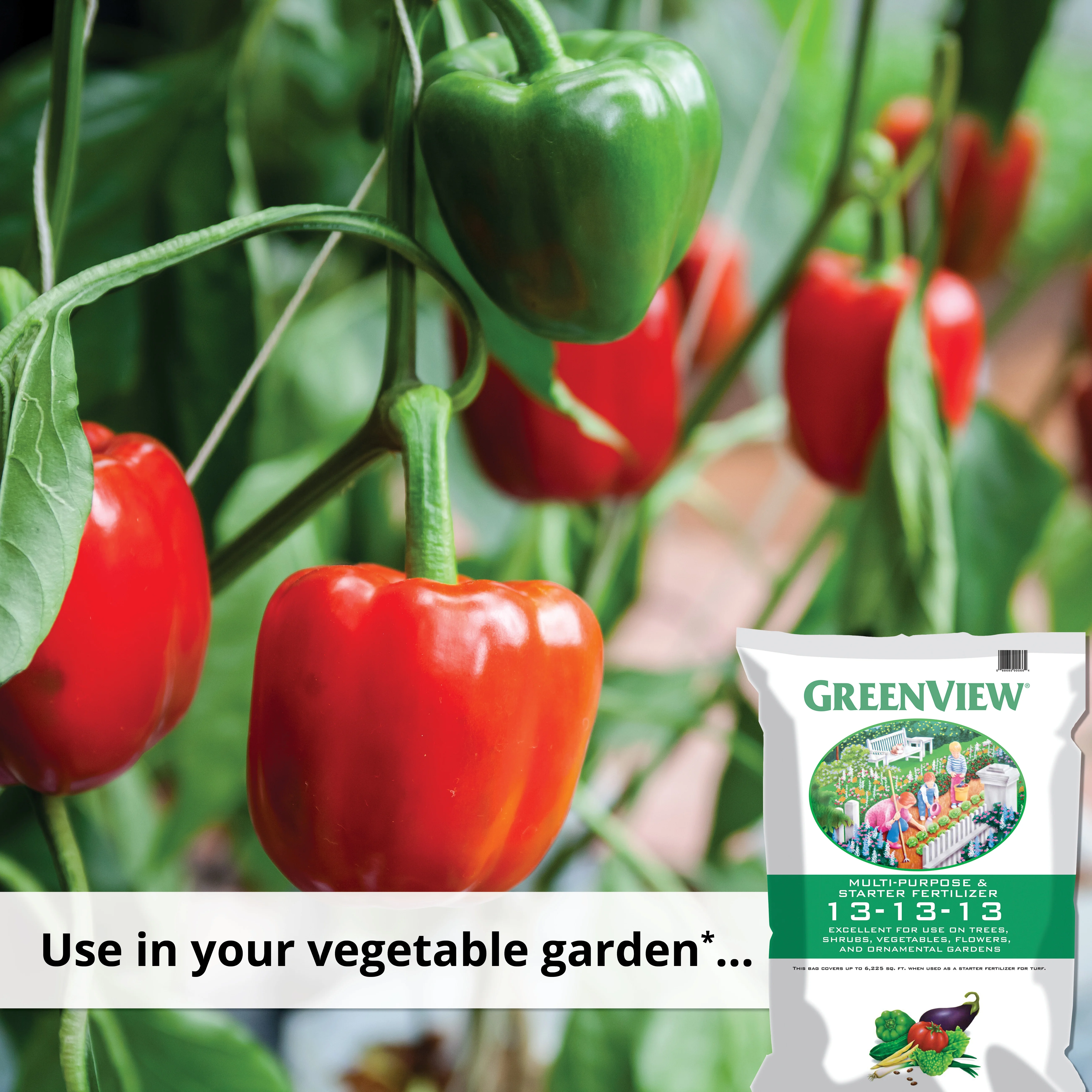 GreenView Multi-Purpose & Starter Fertilizer 13-13-13 Food - 33 lbs.