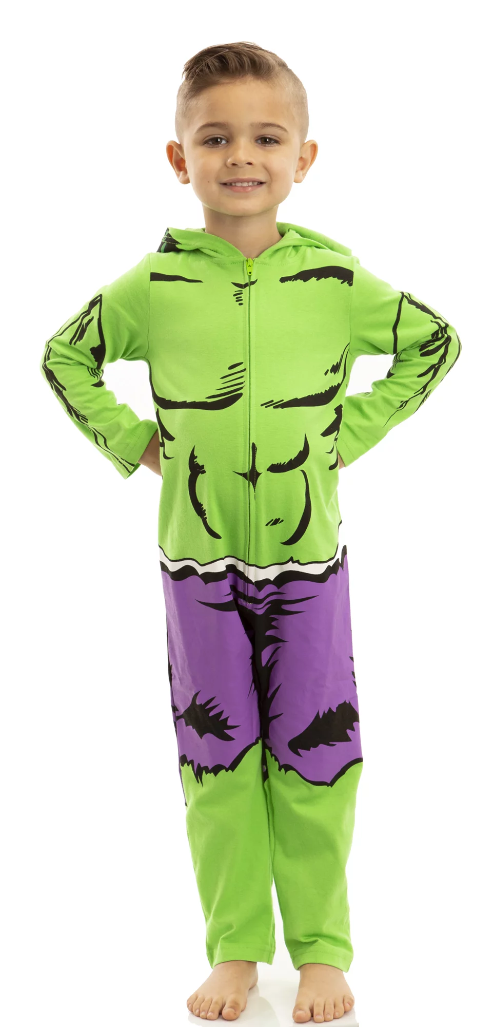 Marvel Avengers The Incredible Hulk Baby Boys Costume Coverall Hooded 6-9 Months