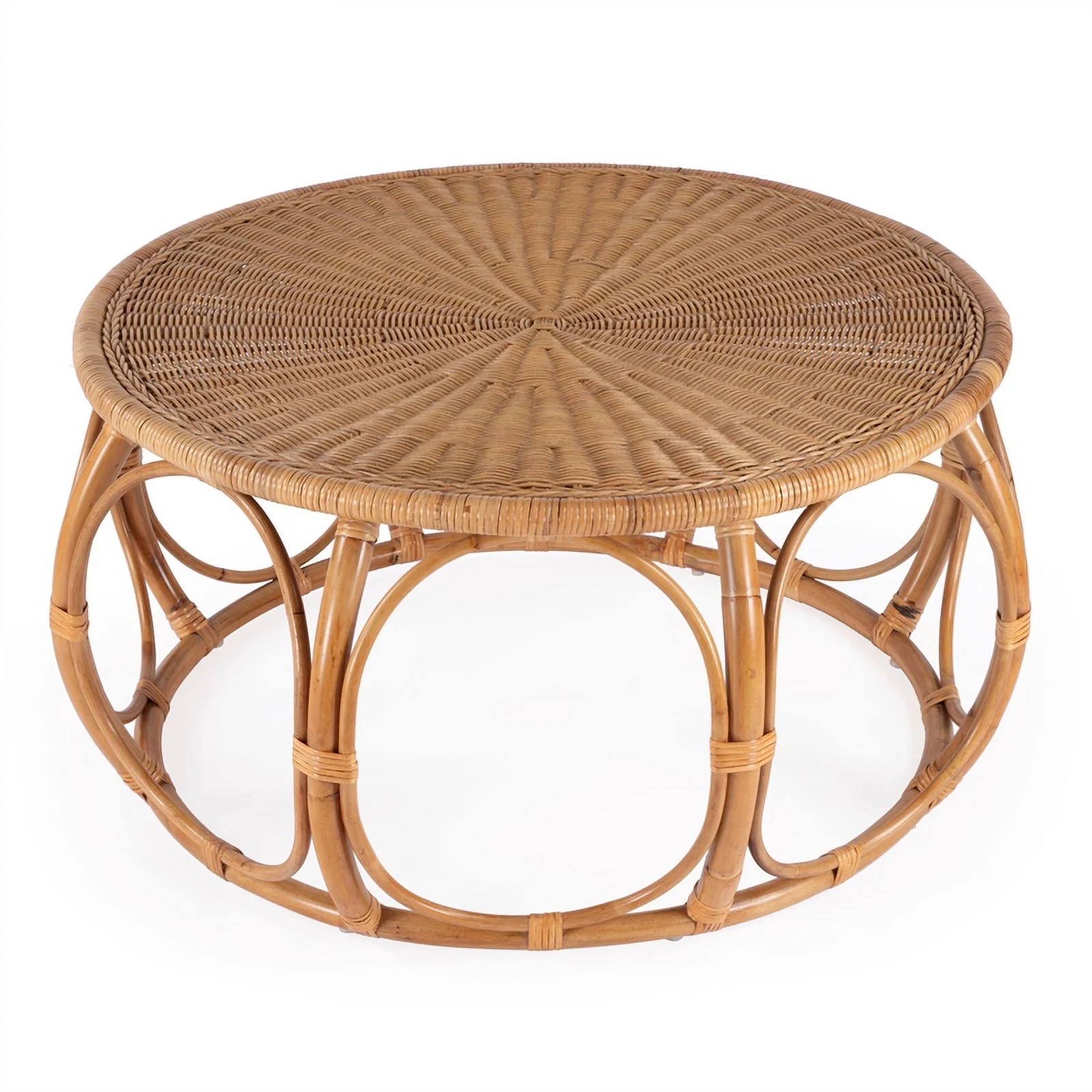 Butler Specialty Company Savannah Woven Rattan Round Coffee Table - Natural