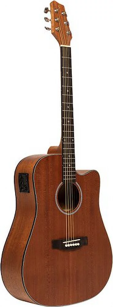 Stagg Acoustic Electric Dreadnought Cutaway Guitar - SA25 DCE MAHO