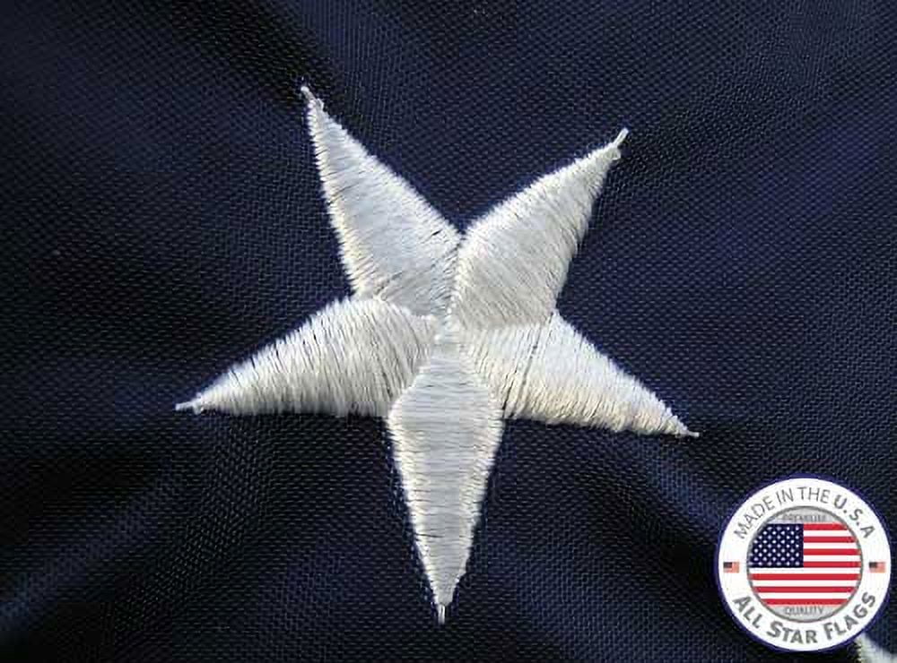 Premium American Flag 4x6' - 100% Made in USA - Durable, Long Lasting, Bright & Vivid Nylon Material - Embroidered Stars, Sewn Stripes with Lock Stitching, Four Rows of Lock Stitching on the Fly End