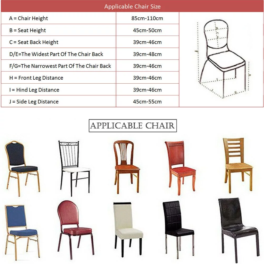Eyicmarn 10Pcs Chair Covers Pure Color Modern Minimalist Style Stretch Slipcover Wedding Banquet Party Decoration Hotel Business Conference