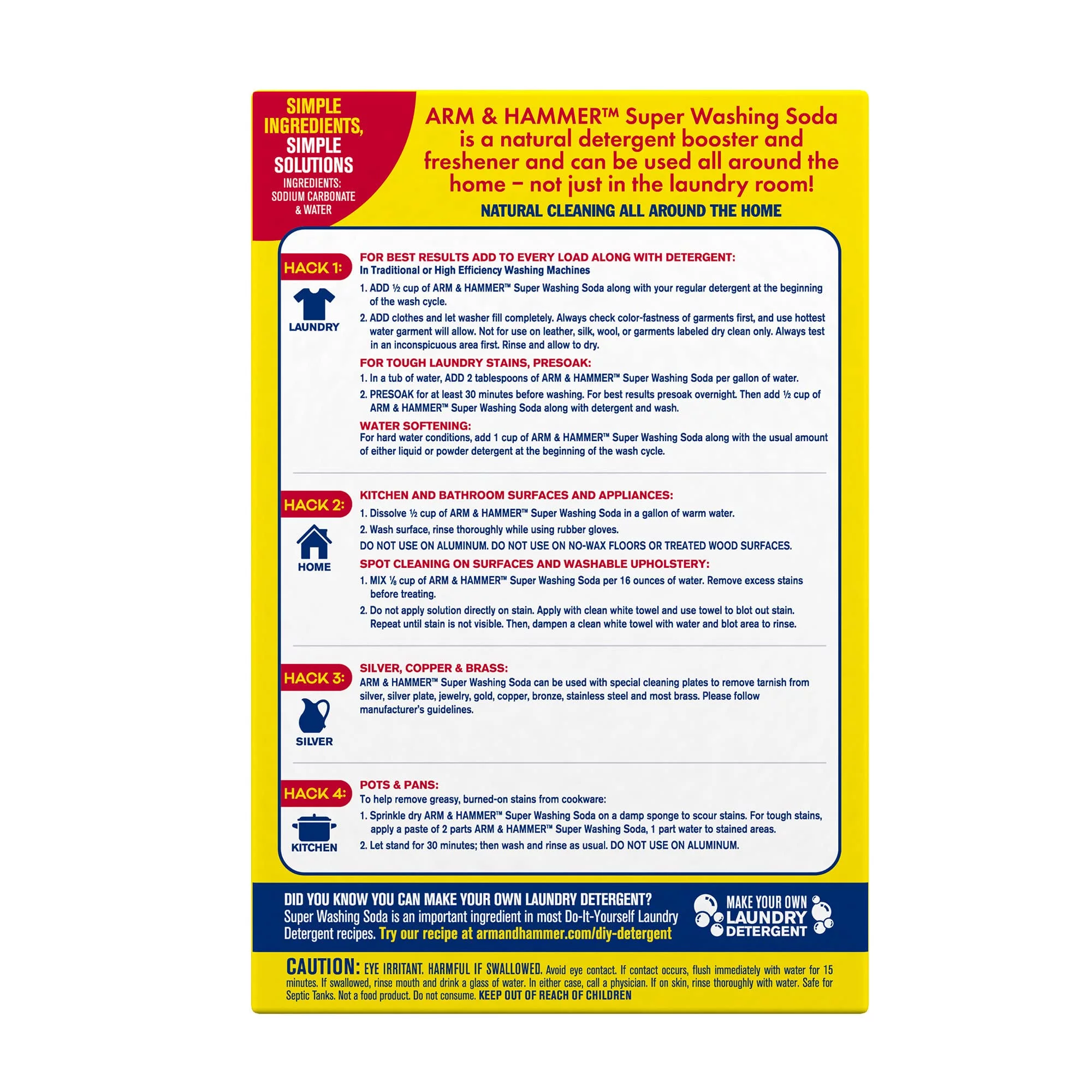 ARM & HAMMER Super Washing Soda 55 Oz Box (Pack of 10)