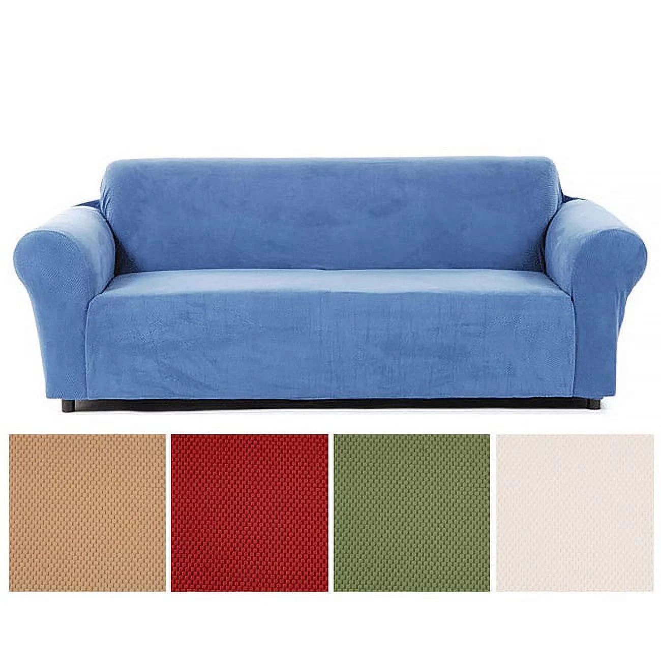 Classic Slipcovers  Snowball Stretch Sofa Slipcover Grey