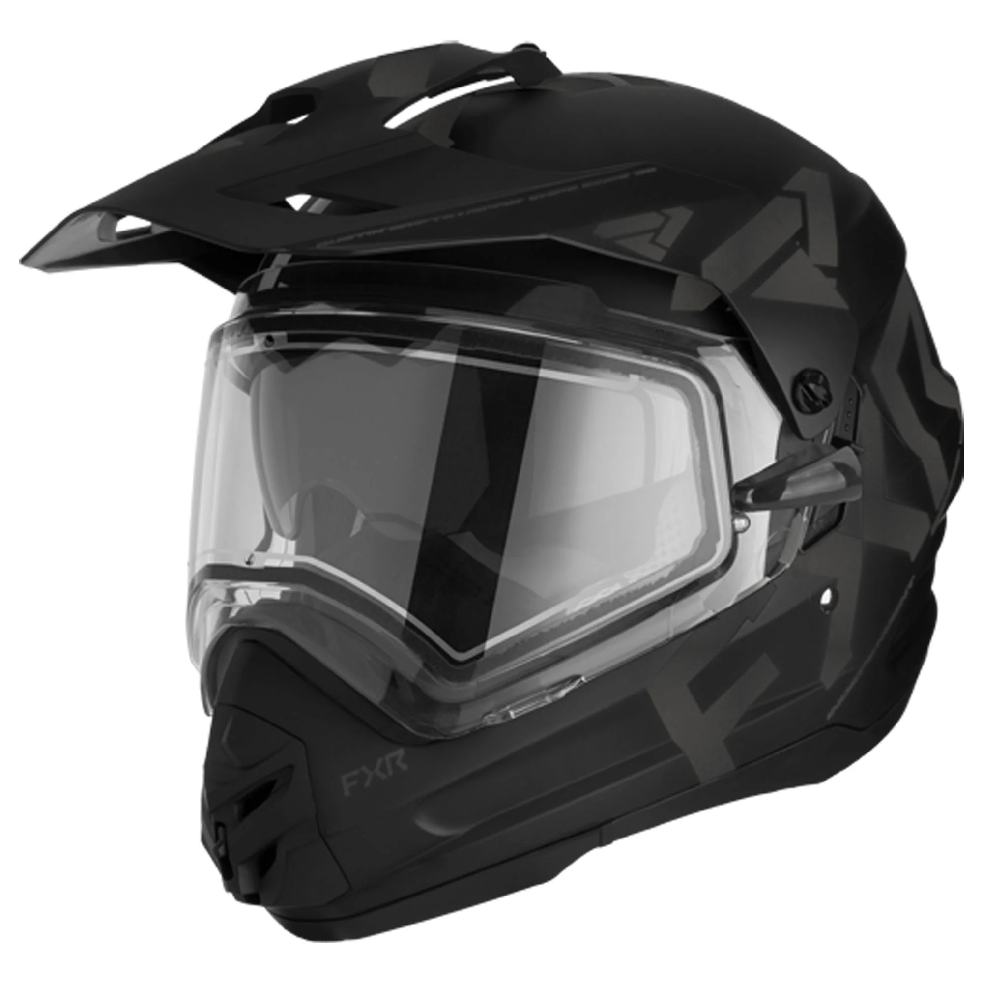 FXR Torque X Team Helmet W/ Elec. Shield and Sun Shade Black Ops 2XL (2024)
