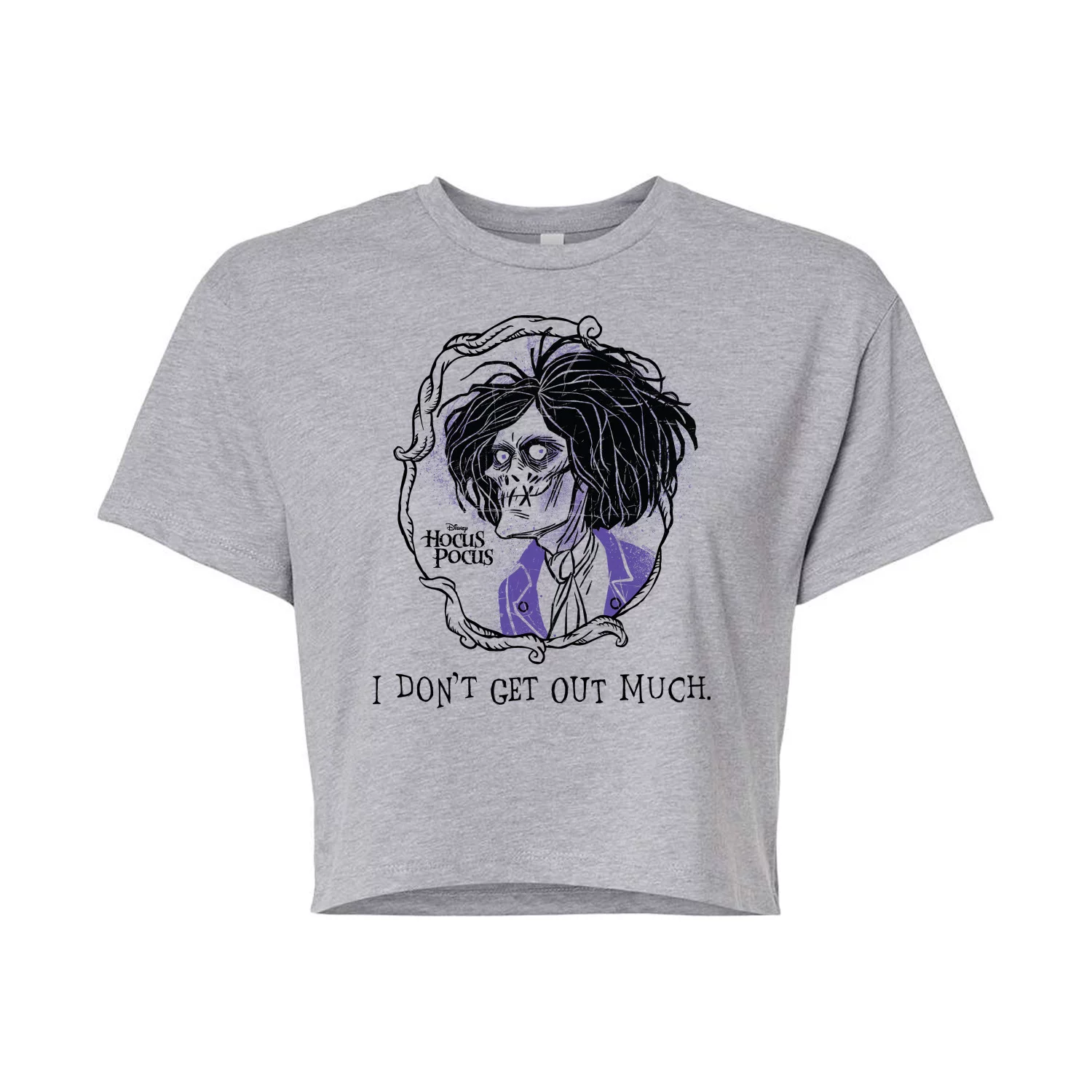 Hocus Pocus - Billy Don't Get Out Much - Juniors Cropped Cotton Blend T-Shirt