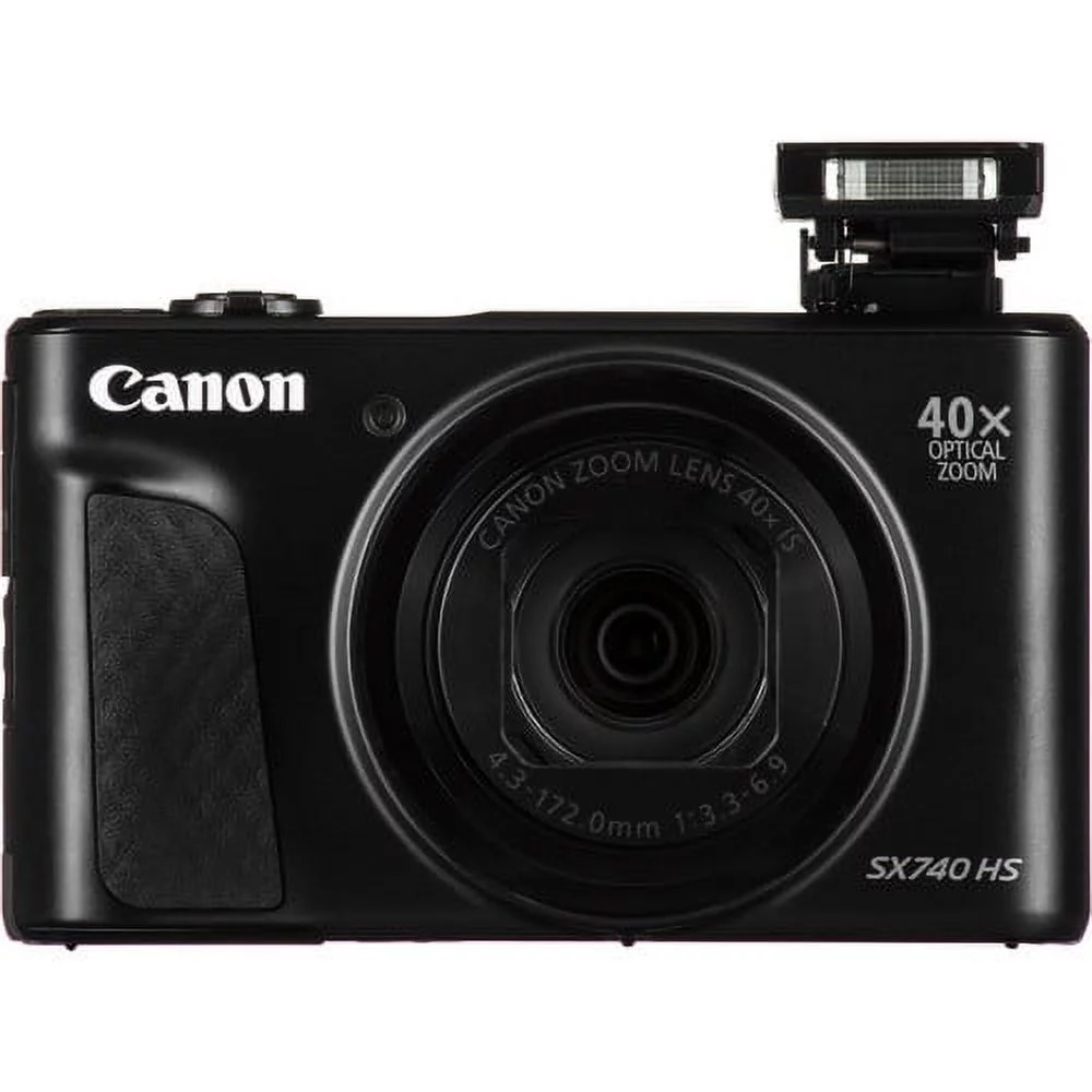 Canon PowerShot SX740 HS Digital Camera (Black) with 64 GB Memory Card