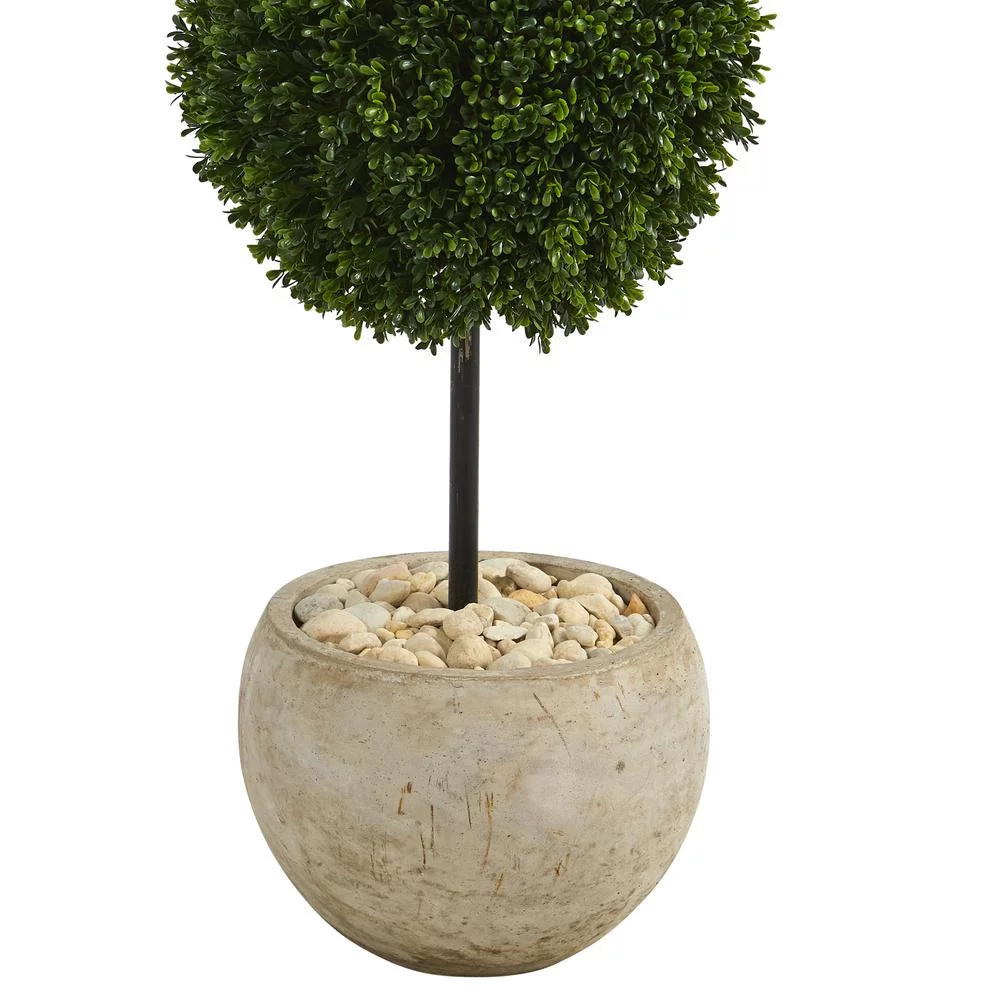 Nearly Natural Boxwood Double Ball Topiary 45