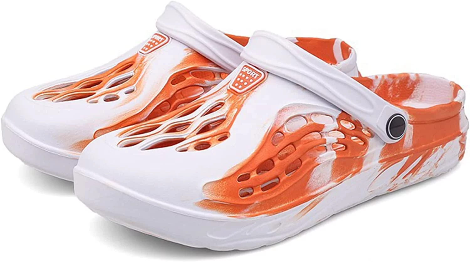 Mens Camo Clog Tie-dye Slide Sandals Shoes Breathable Slip on Garden Clogs Arch Support Outdoor Beach Slippers Work Shoes