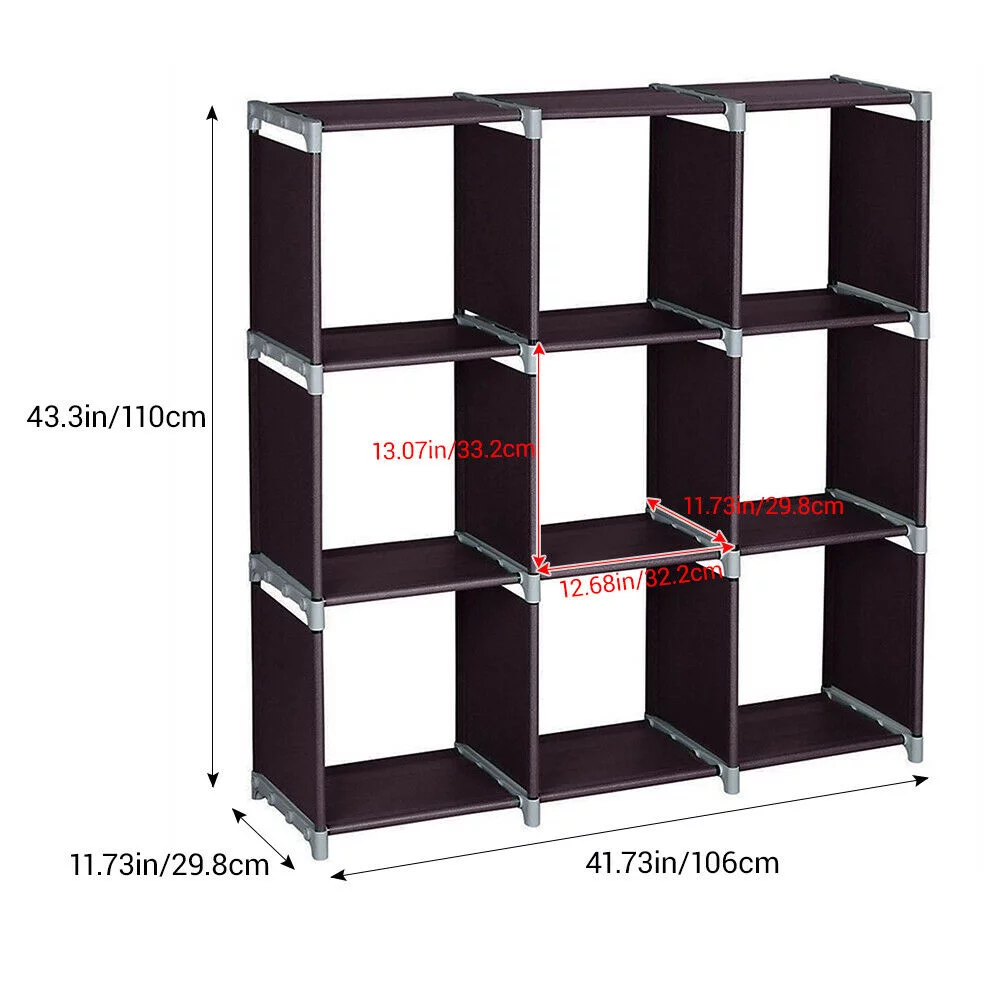 9 Cube Storage Shelves DIY Closet Organizers and Storage Cube Bookcase for Living Room, Bedroom