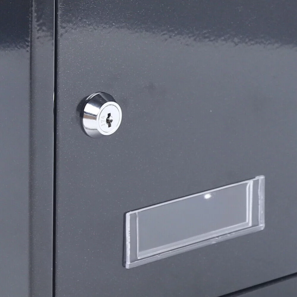 Wall Mount Mailbox with 2 Keys Large Drop Box Perspective Hole Design Waterproof