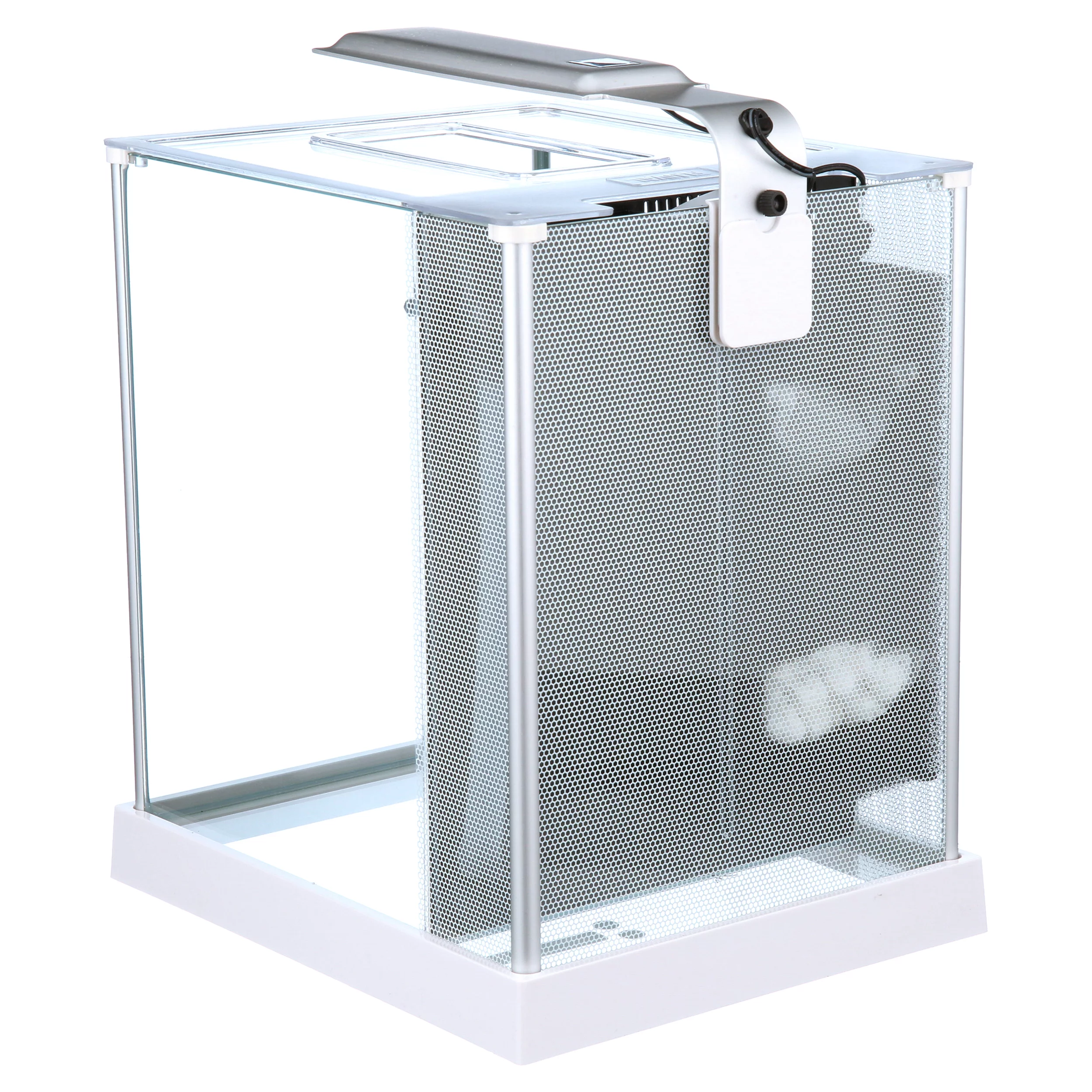 Fluval 2.6-Gallon Spec III Aquarium Starter Kit, White