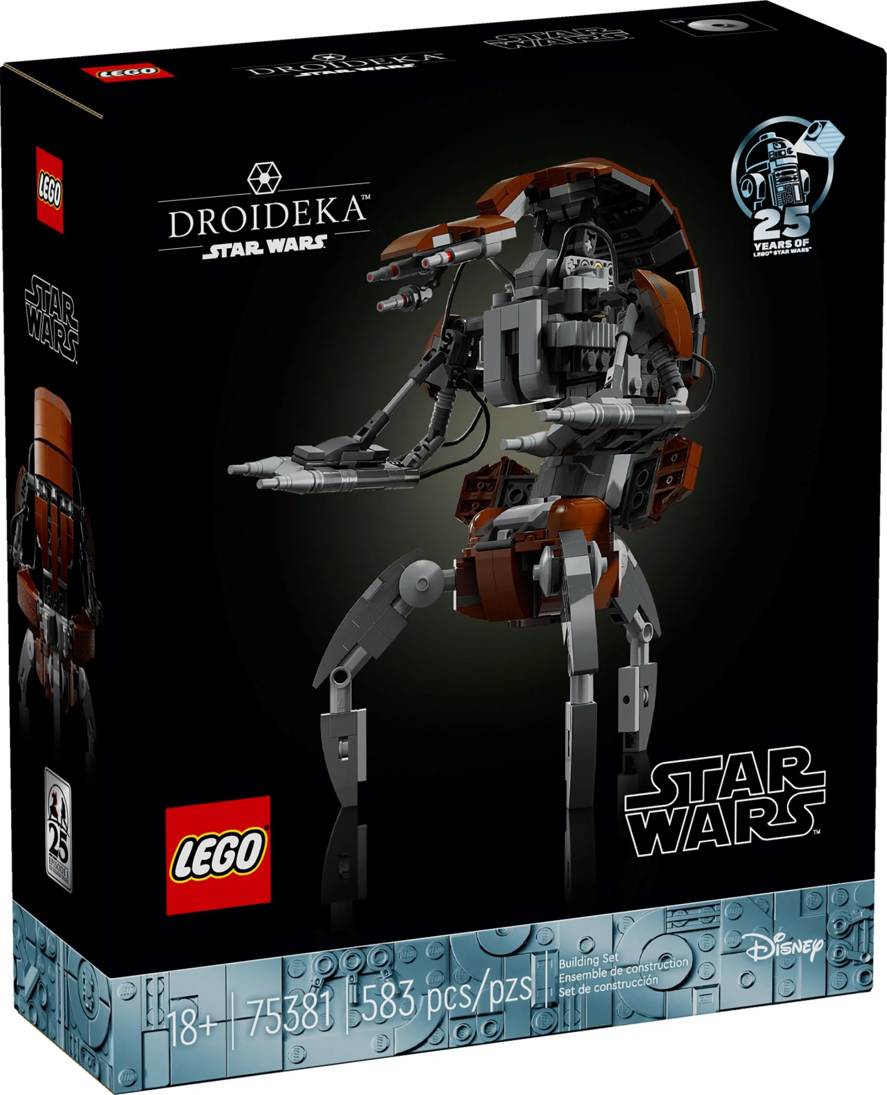 LEGO Star Wars Droideka Model for Build and Display, Collectible Brick Built Destroyer Droid Figure for May the 4th Be With You Décor, Star Wars Fan Gift Idea for Adults or Any Collector, 75381