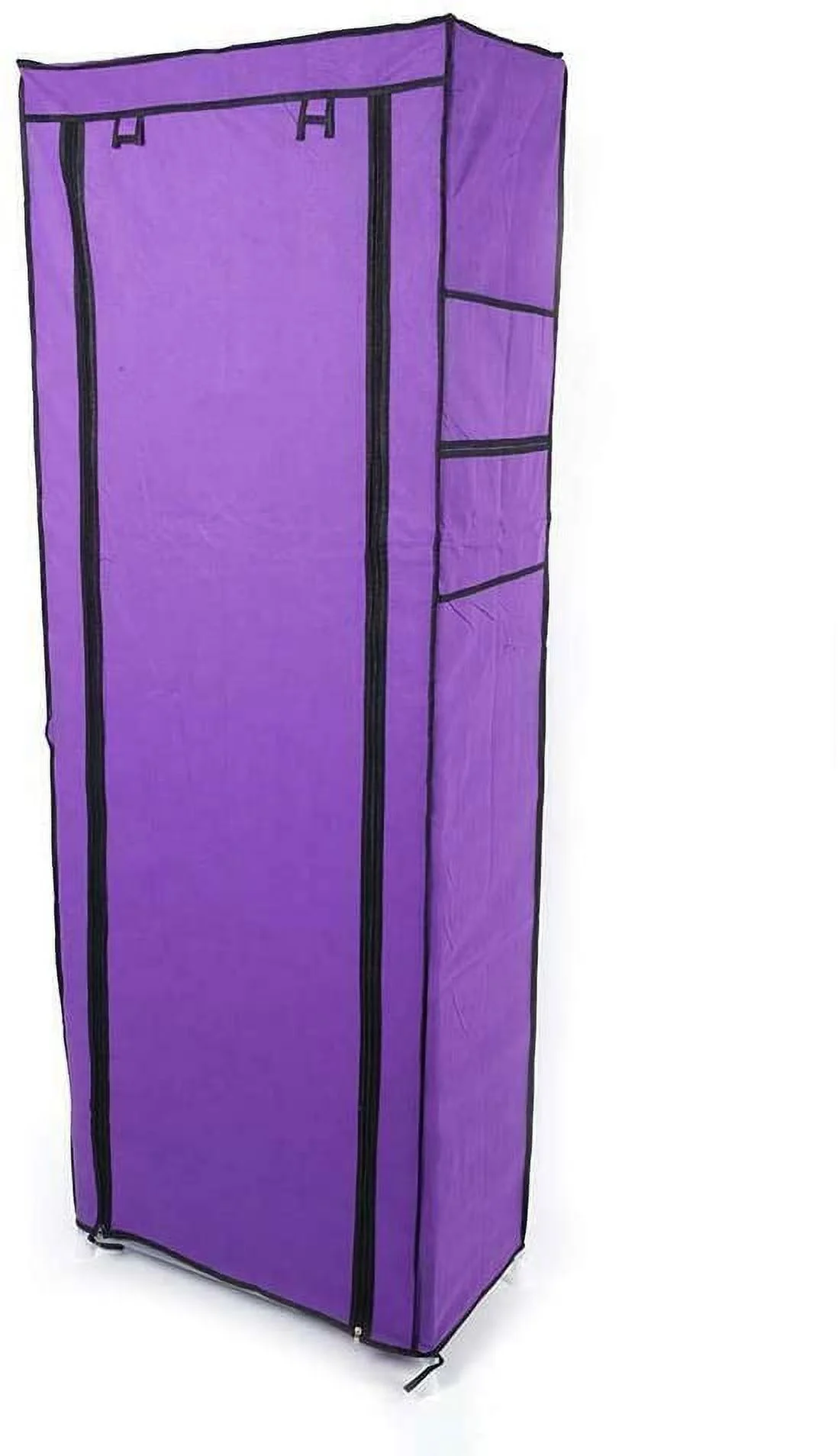 9-Tier Shoe Rack with Non-Woven Fabric Cover, Closet Storage Organizer Shoe Shelves 22.83 x 11.4 x 63 Inch for Entryway, Living Room, Bedroom, Rose Red（Purple）