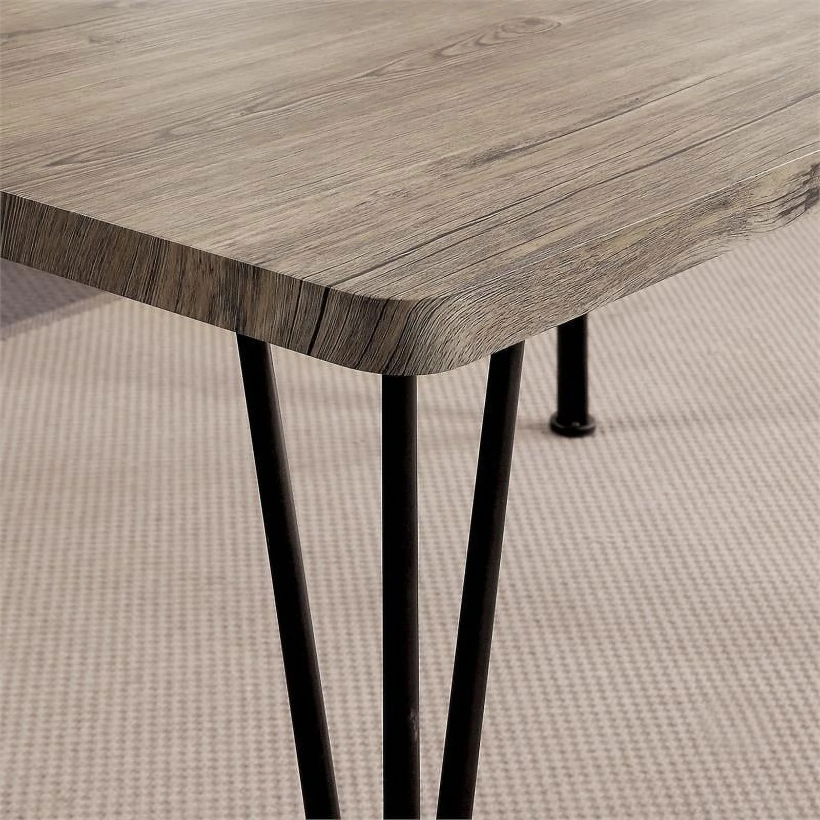 Furniture of America Kelle Transitional Metal 3-Piece Dining Set in Brown