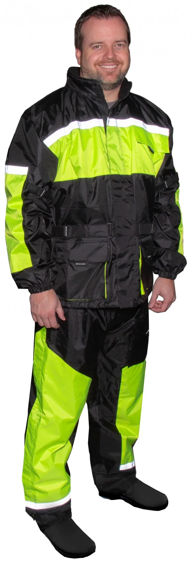 Fulmer 452 Legacy Mens Rain Suit Black/Hi-Vis 3XL