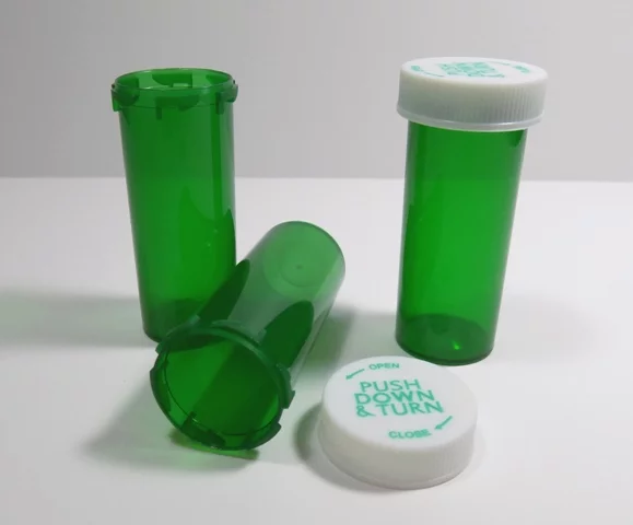 16 Dram Green Medicine Vial 200 Pack