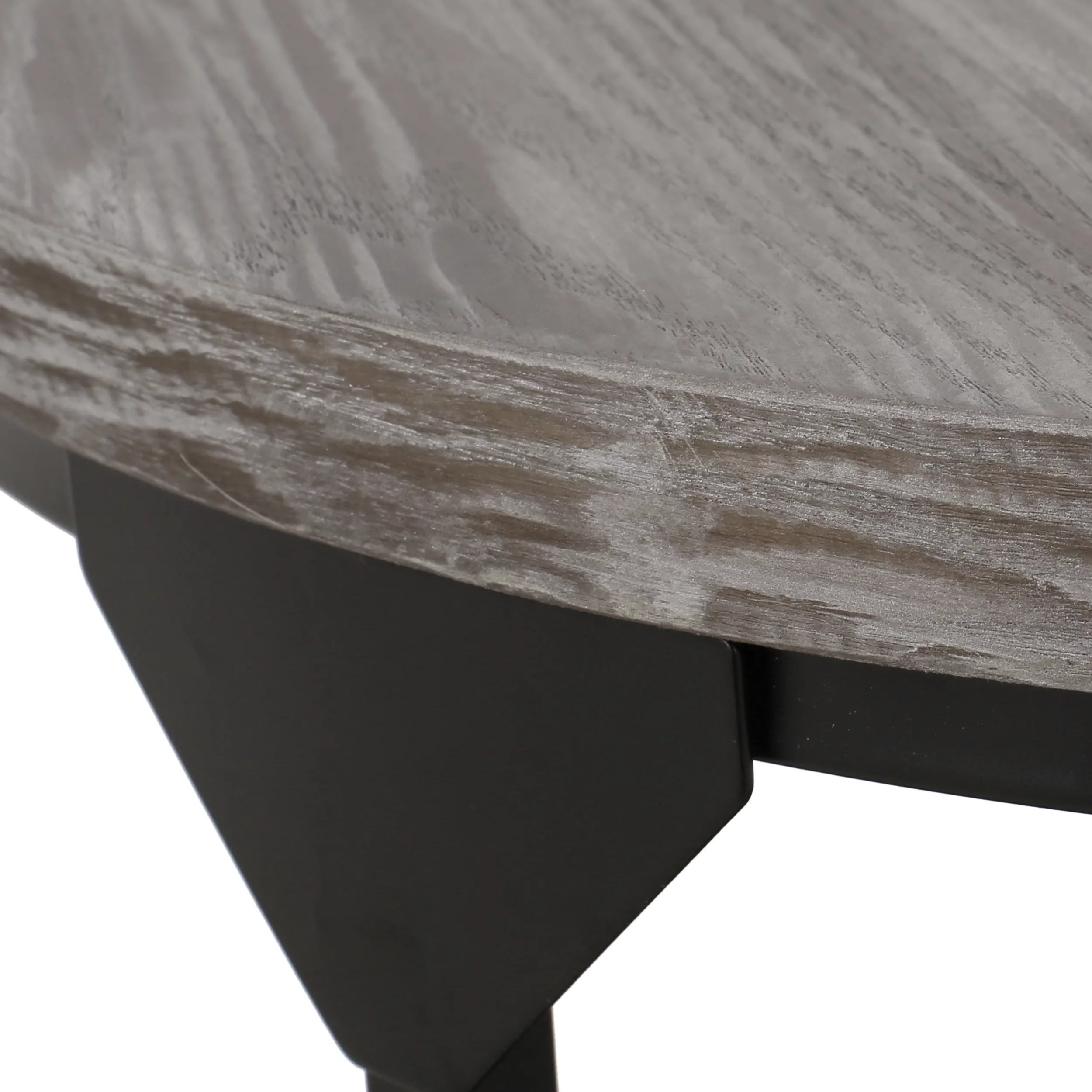 Noble House Kellyn Faux Wood Coffee Table, Black, Gray