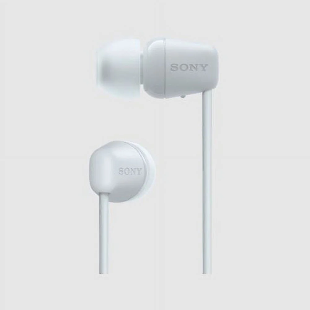 Sony WI-C100 Wireless In-Ear Headphones, White with Tech Smart USA Audio Entertainment Essentials Bundle