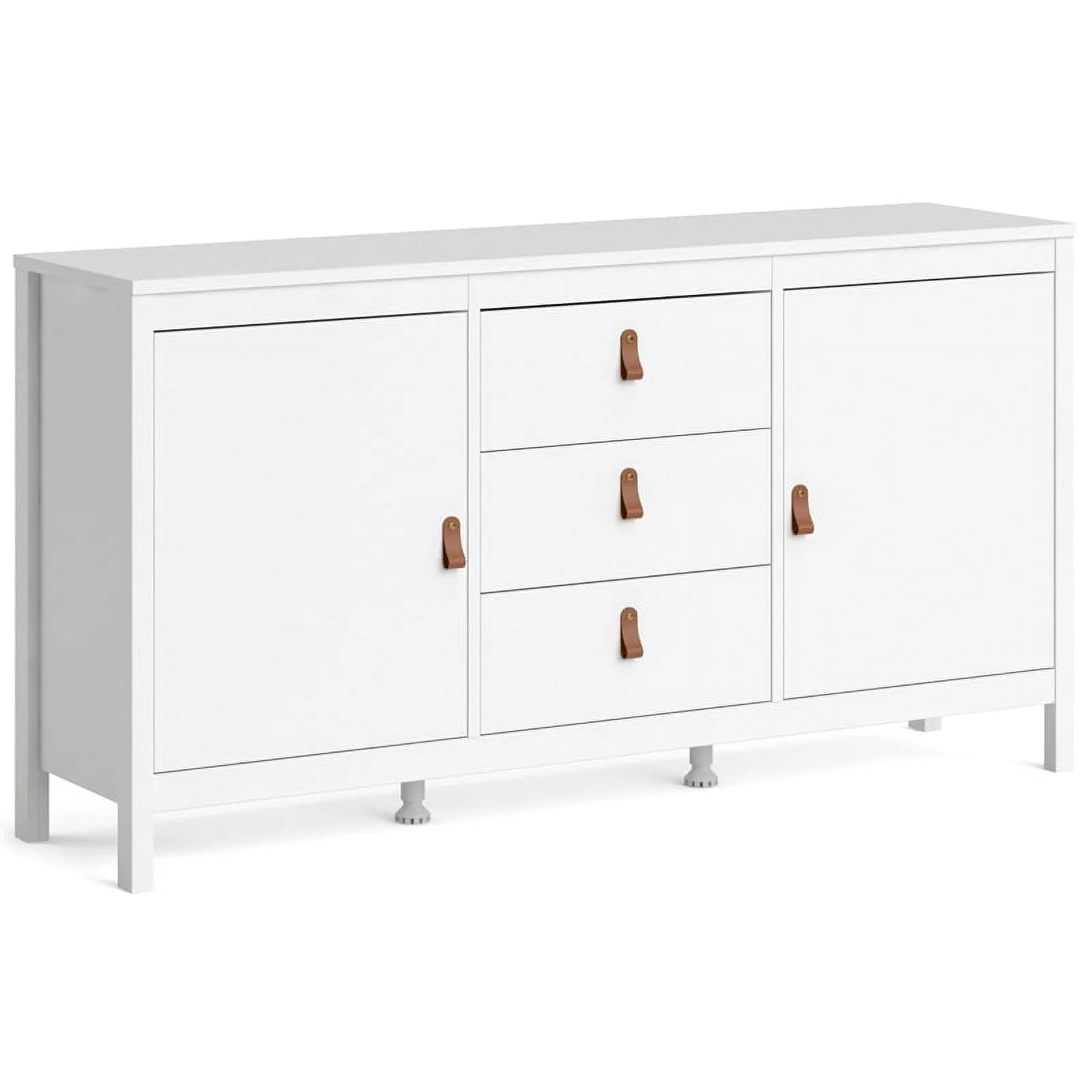 Home Square 2 Piece Furniture Set with Sideboard and Coffee Table in White