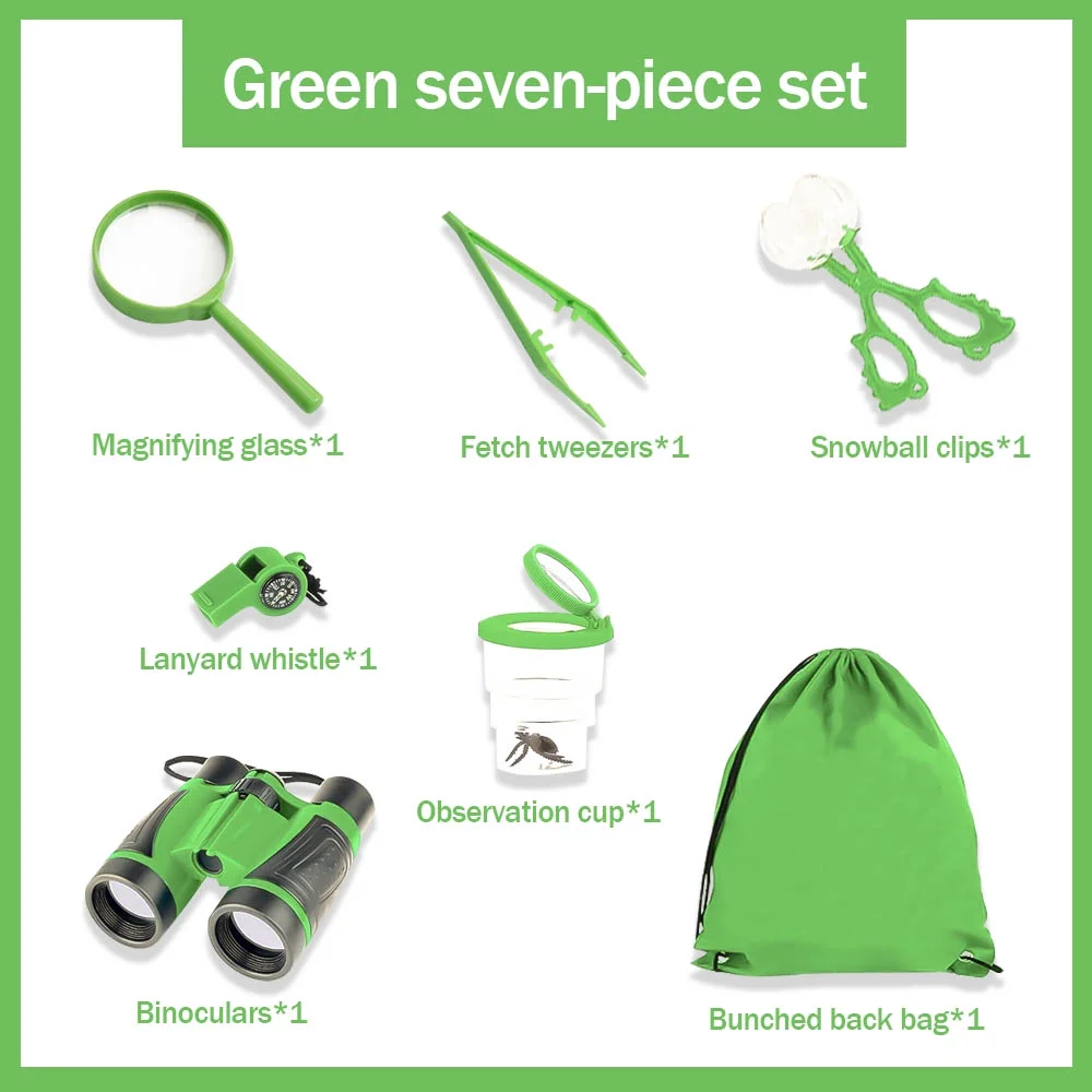 Style-Carry Kids Explorer Kit-Bug Catcher Kit, Outdoor Educational Toys Gift for Boys Girls 3-6-12 Year Old, Outdoor Explorer Kit with Binoculars for Backyard Exploration