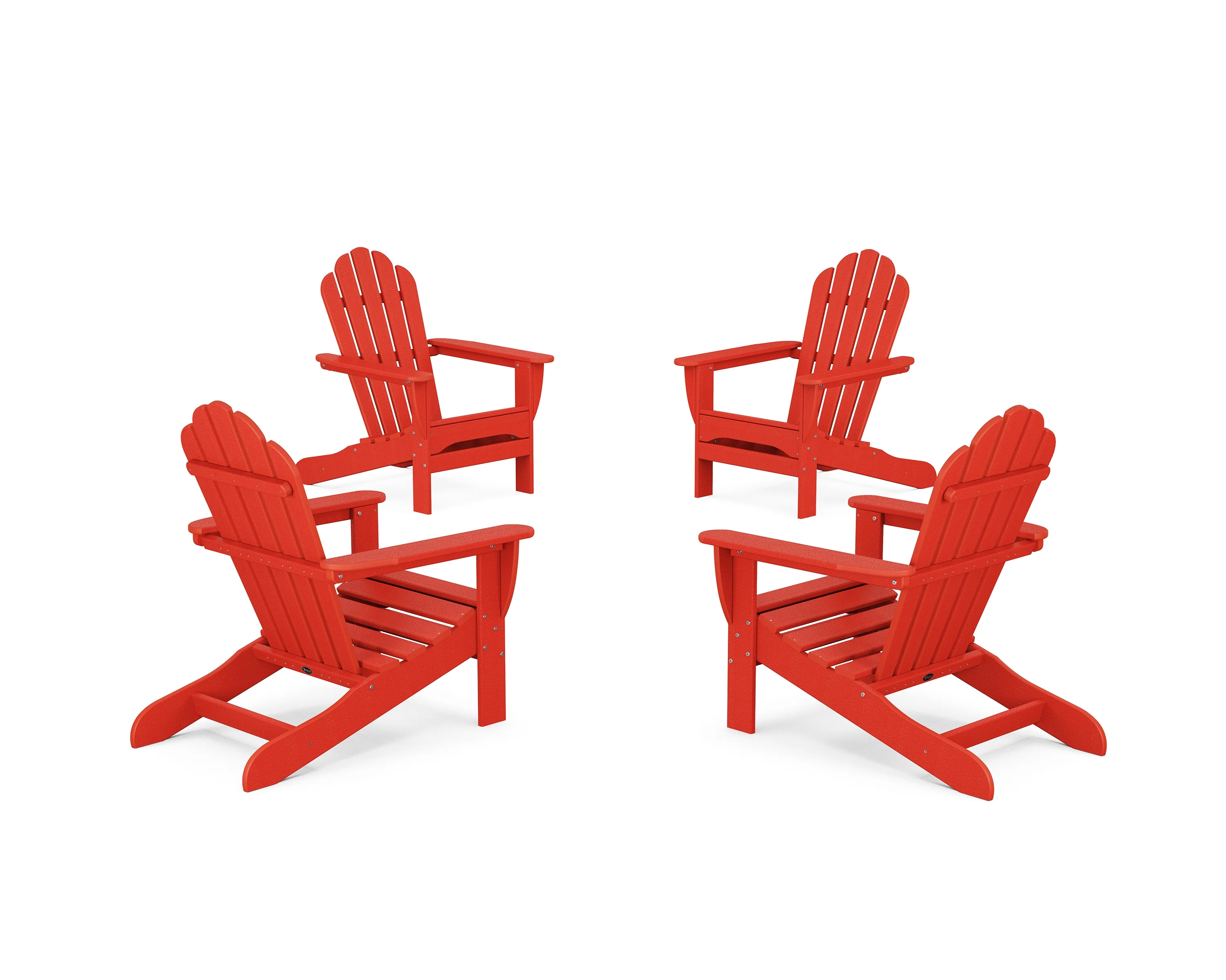 Trex® Outdoor Furniture™ 4-Piece Monterey Bay Adirondack Chair Conversation Set in Sunset Red