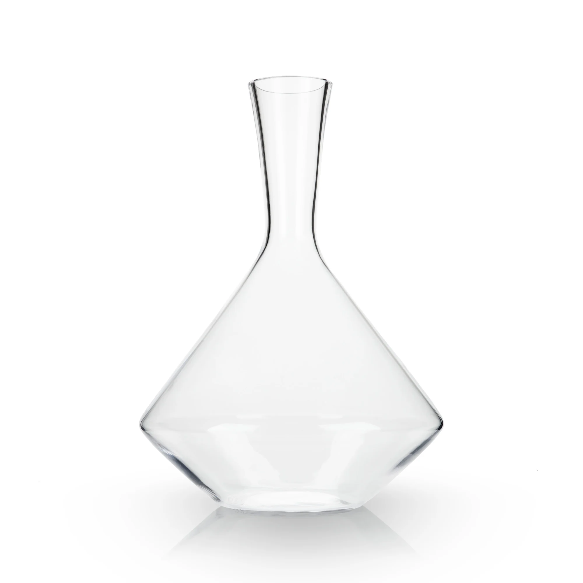Viski Angled Wine Decanter - Modern Crystal Wine Decanter, 60 oz