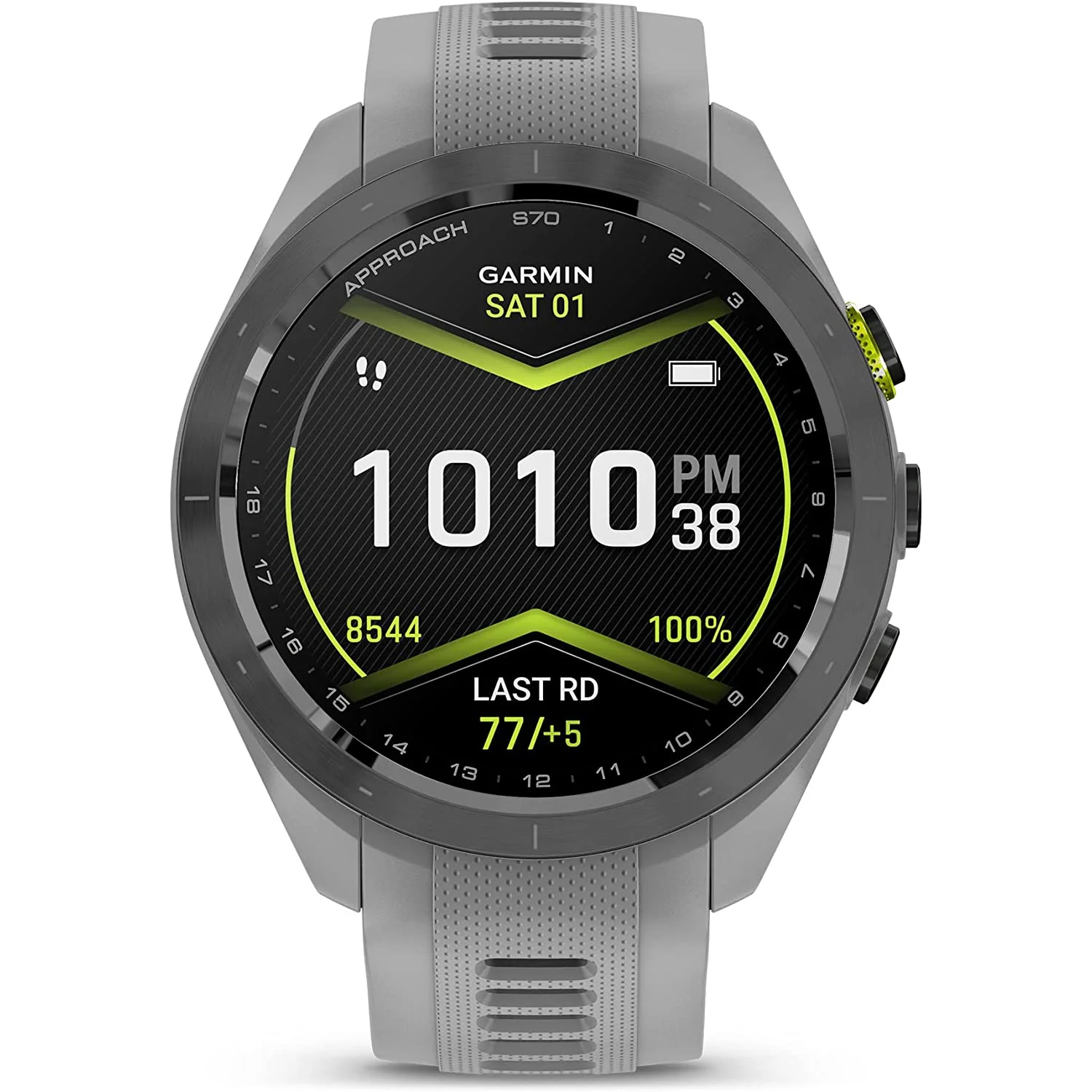 Garmin Approach S70 42 mm Premium GPS Golf Watch, Grey Band with 2 YR Warranty Bundle