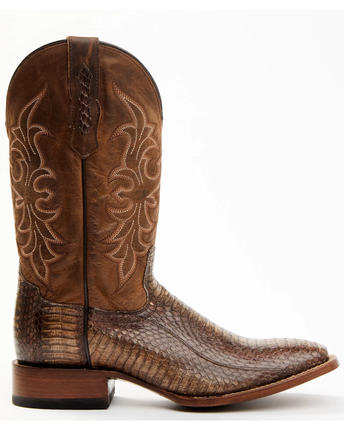 Cody James Men's Cobra Exotic Western Boot Broad Square Toe Brown 8.5 D(M) US