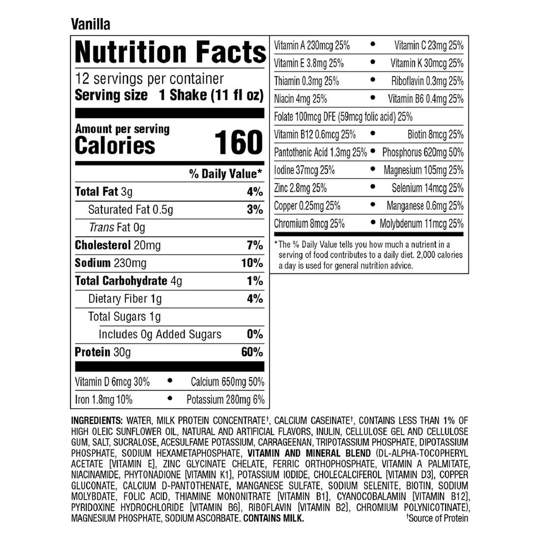 Premier Protein Vanilla Protein Shake, 12 pk./11 oz.