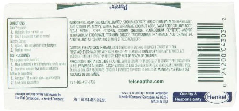 Fels Naptha Dial Laundry Soap, 5 oz (Pack of 1)