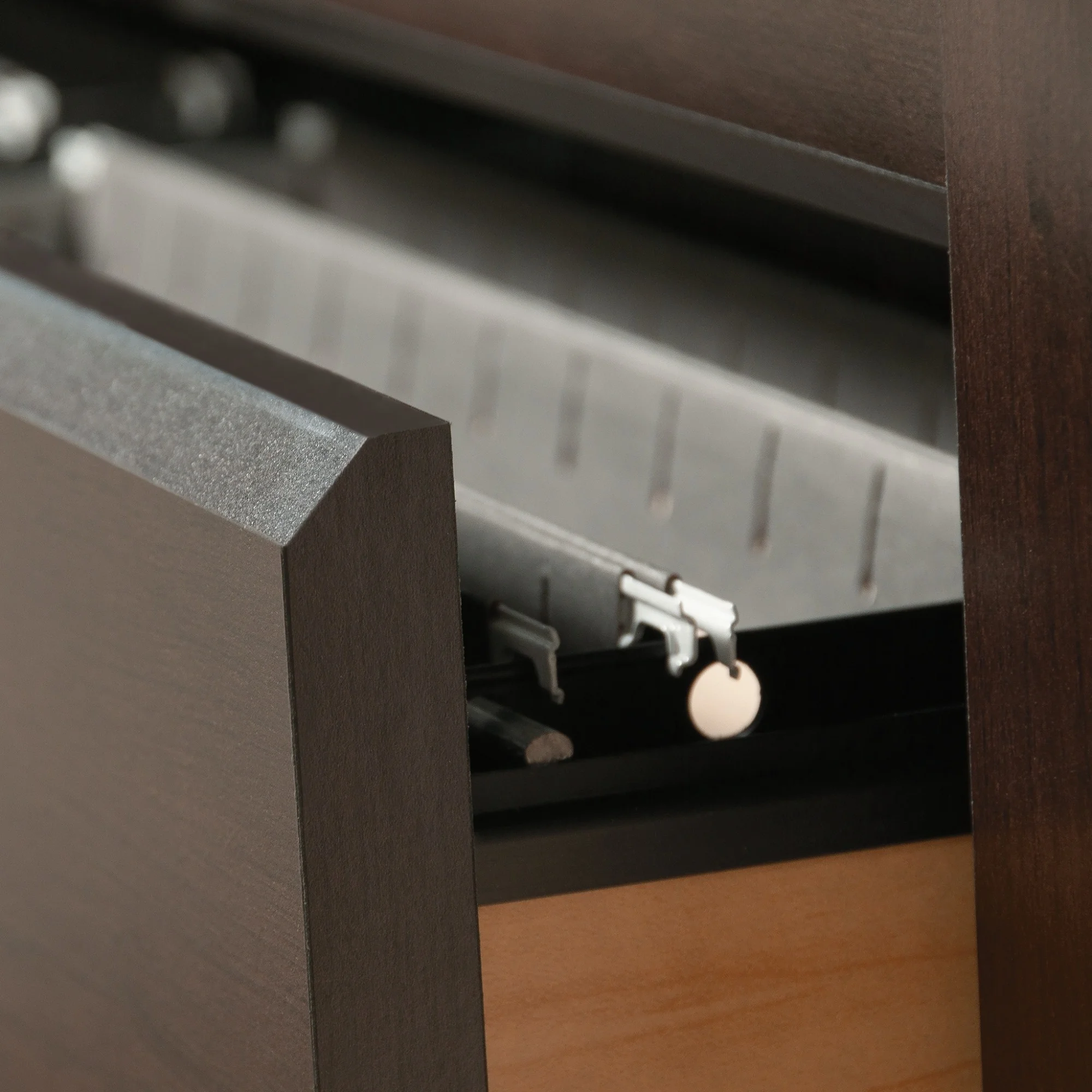 Sauder Summit Station Engineered Wood Lateral File in Cinnamon Cherry