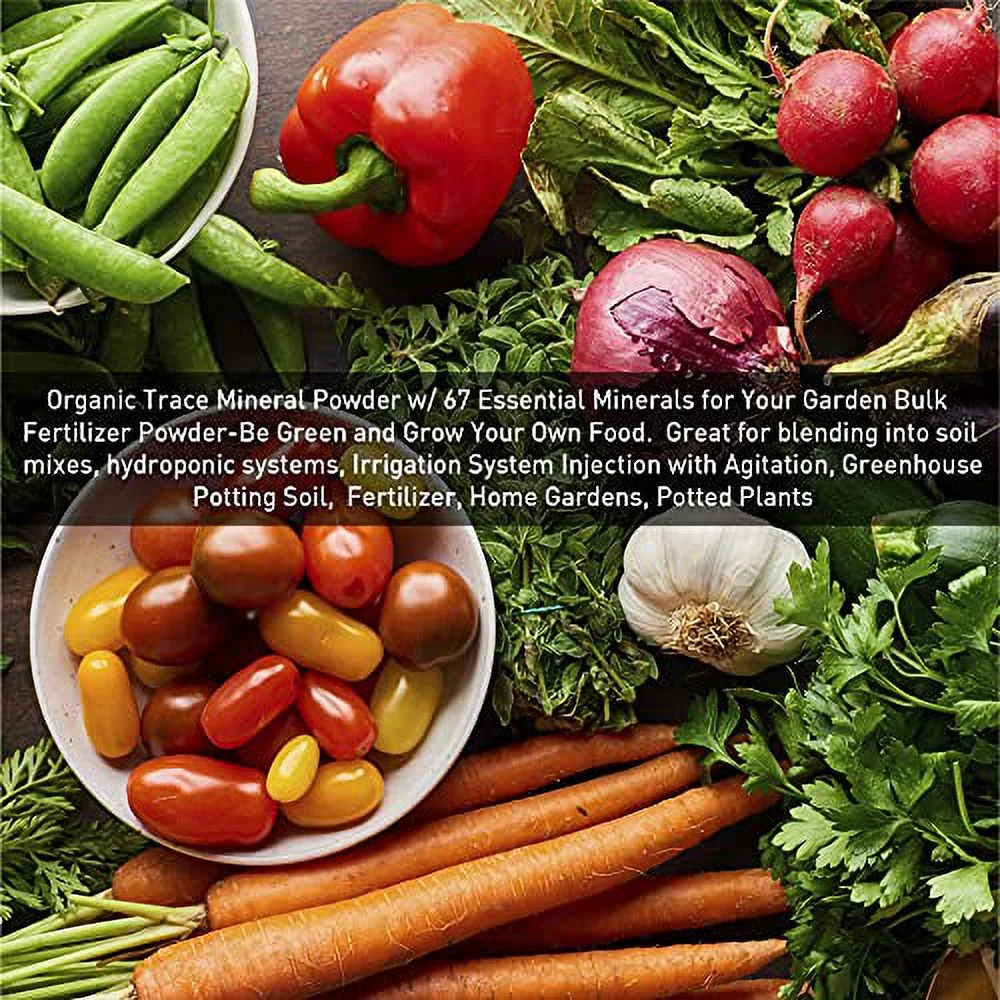 Organic Micronized Trace 0-0.2 Fertilizer Bulk Bag of 67 Essential Minerals OMRI Certified, 20 Lbs