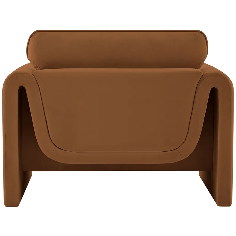 Meridian Furniture Sloan Saddle Velvet Fabric Chair