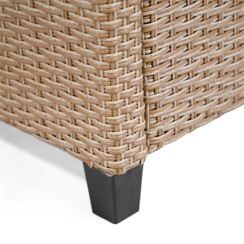 Afuera Living 3-Piece Transitional Wicker / Rattan Outdoor Set in Natural