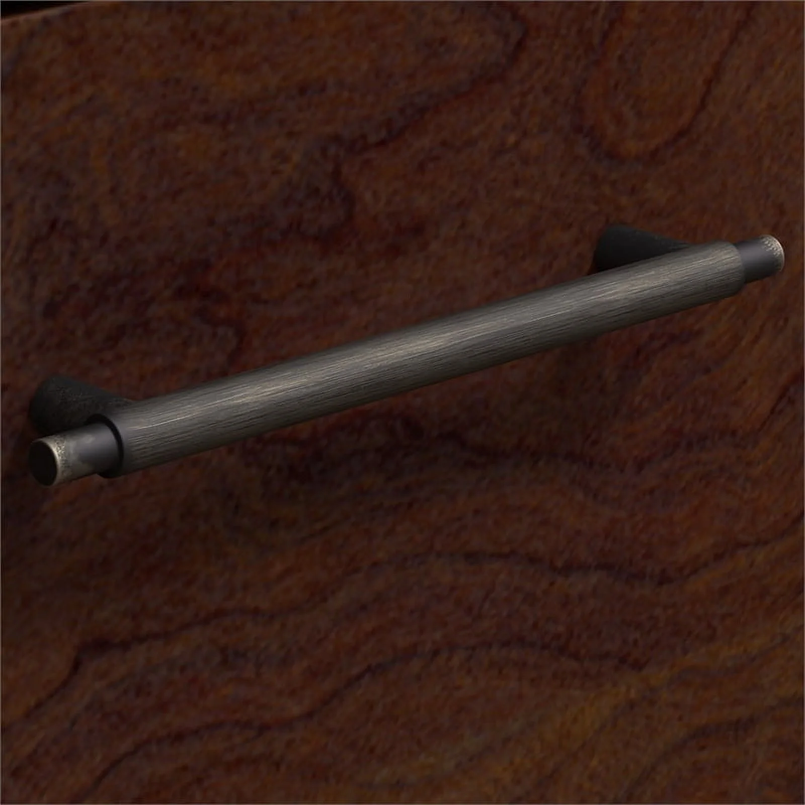 Pemberly Row Engineered Wood Console Table with Drawers and Shelves in Cherry