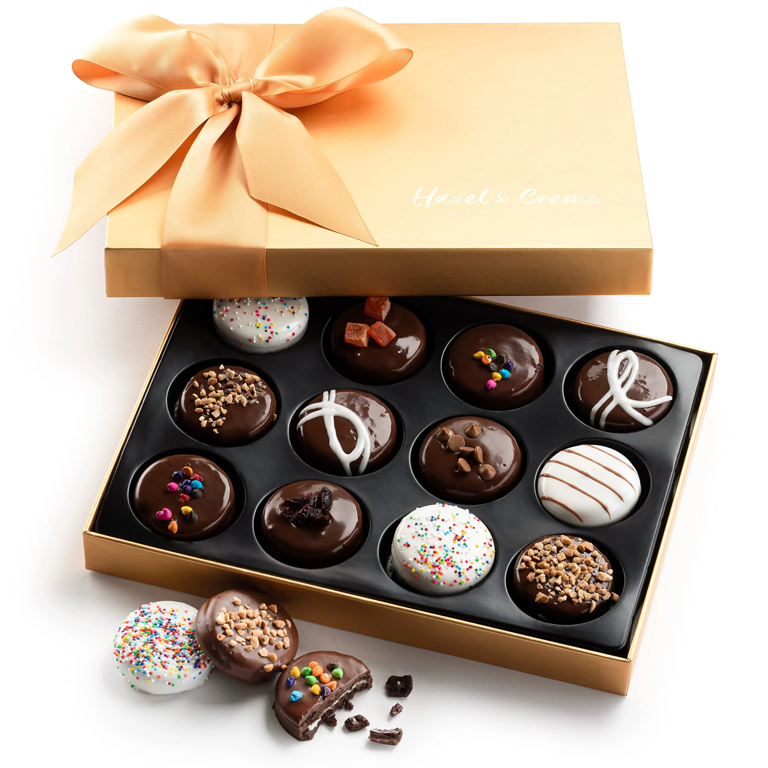 Chocolate Cookies Gift Basket - Gourmet Dark Chocolate Gift Box - Easter Food Gifts for Women/Men - Vegan Chocolate Gift Box - Sympathy, Birthday, Thank You, Appreciation, Holiday