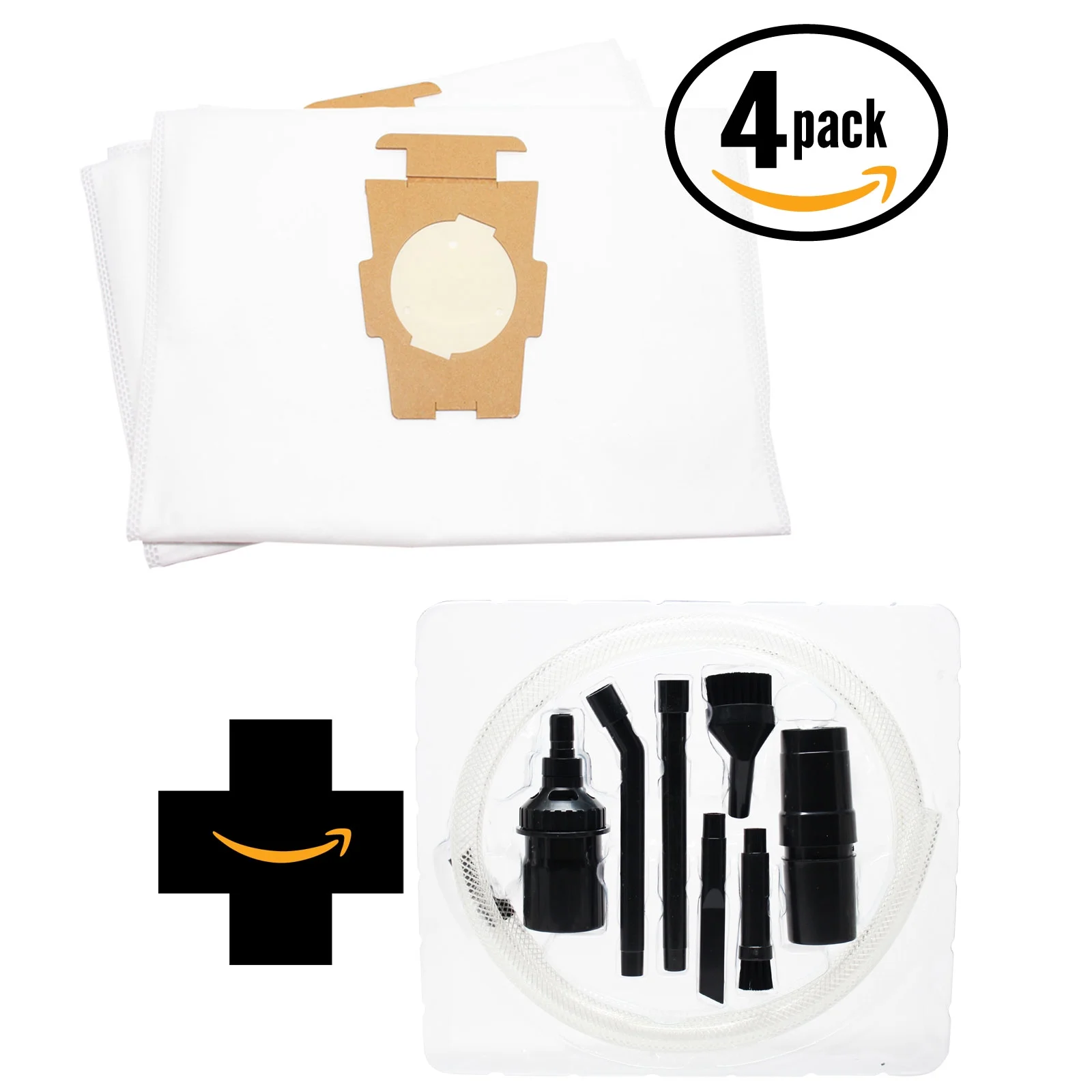 8 Replacement Kirby G6 Vacuum Bags with 7-Piece Micro Vacuum Attachment Kit - Compatible Kirby 204811, Universal Vacuum Bags. Fits Style F, G and Sentria Models. (4-Pack, 2 Bags Per Pack)