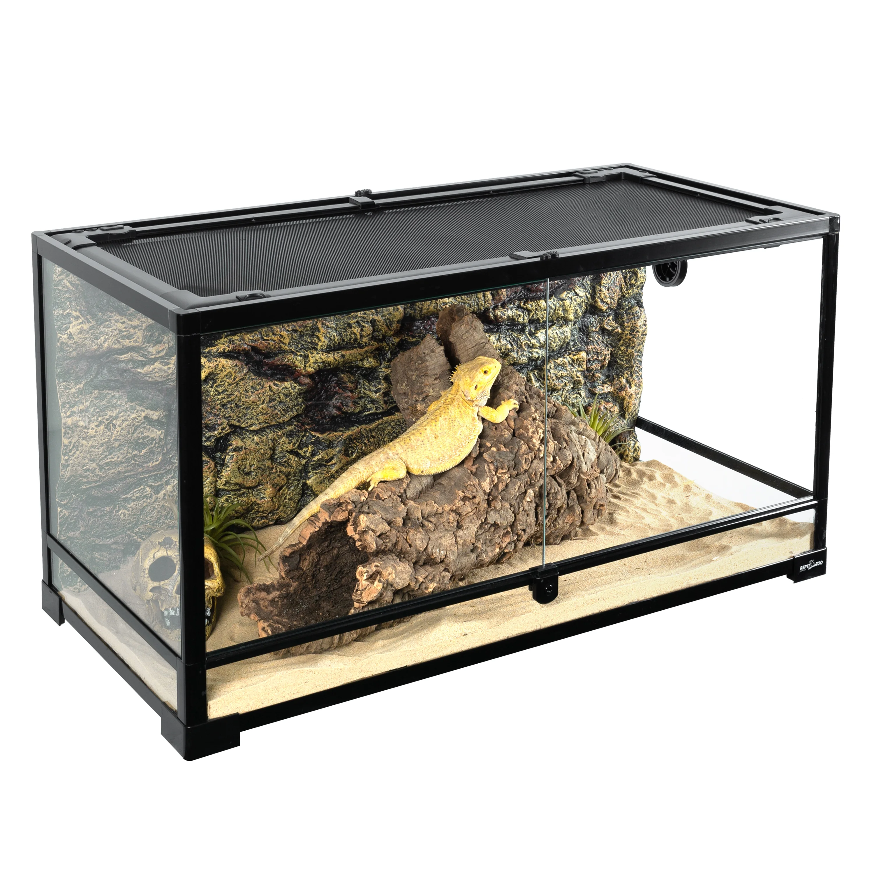 REPTI ZOO Full Tempered Glass Reptile Terrarium, Amphibian, Arachnid Habitat, 36
