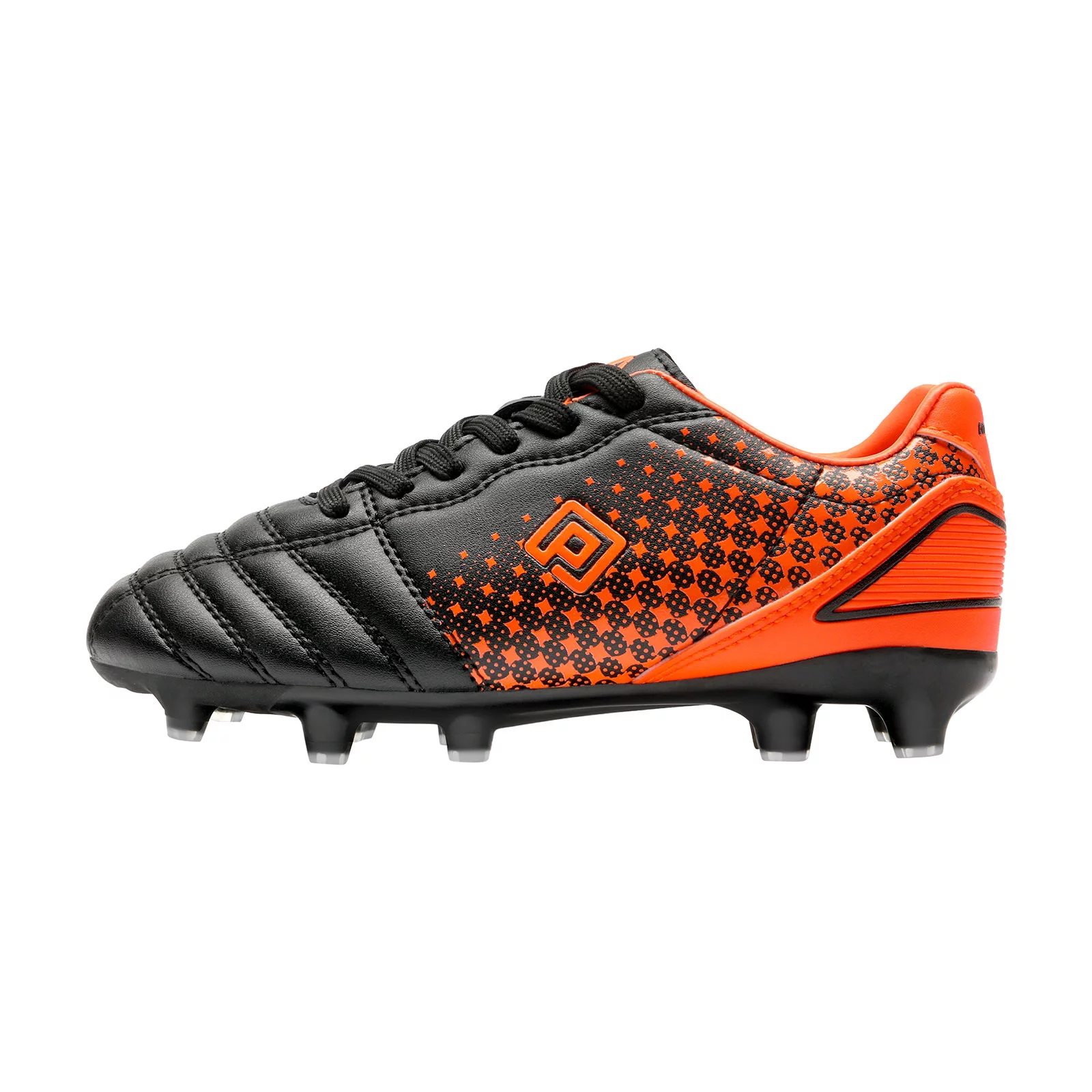 Dream Pairs kids Boys Girls Soccer Football Cleats Shoes(Toddler/Little Kid/Big Kid) SUPERFLIGHT-1K BLACK/ORANGE Size 4