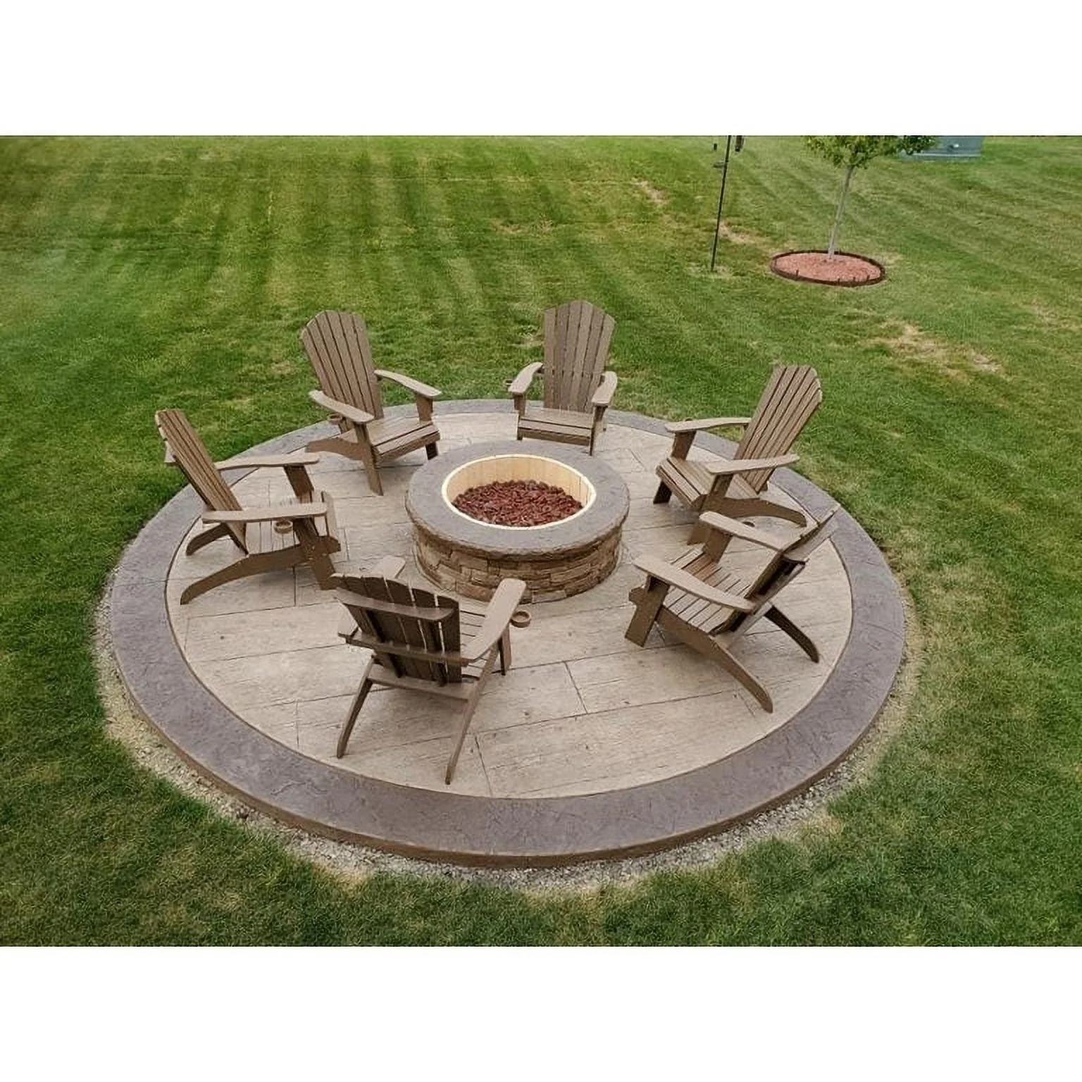 Oversized Adirondack Chair with Cup Holder Made with All-Weather Fade-Resistant Poly Lumber & 350lb