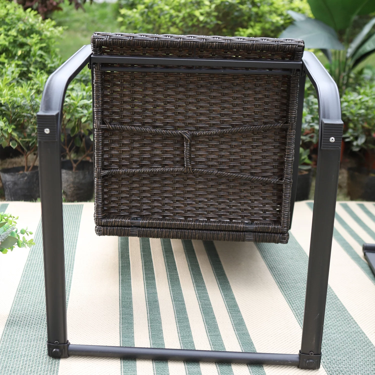 MF Studio 5 PCS Patio Dinning Set with Gas Fire Pit Table