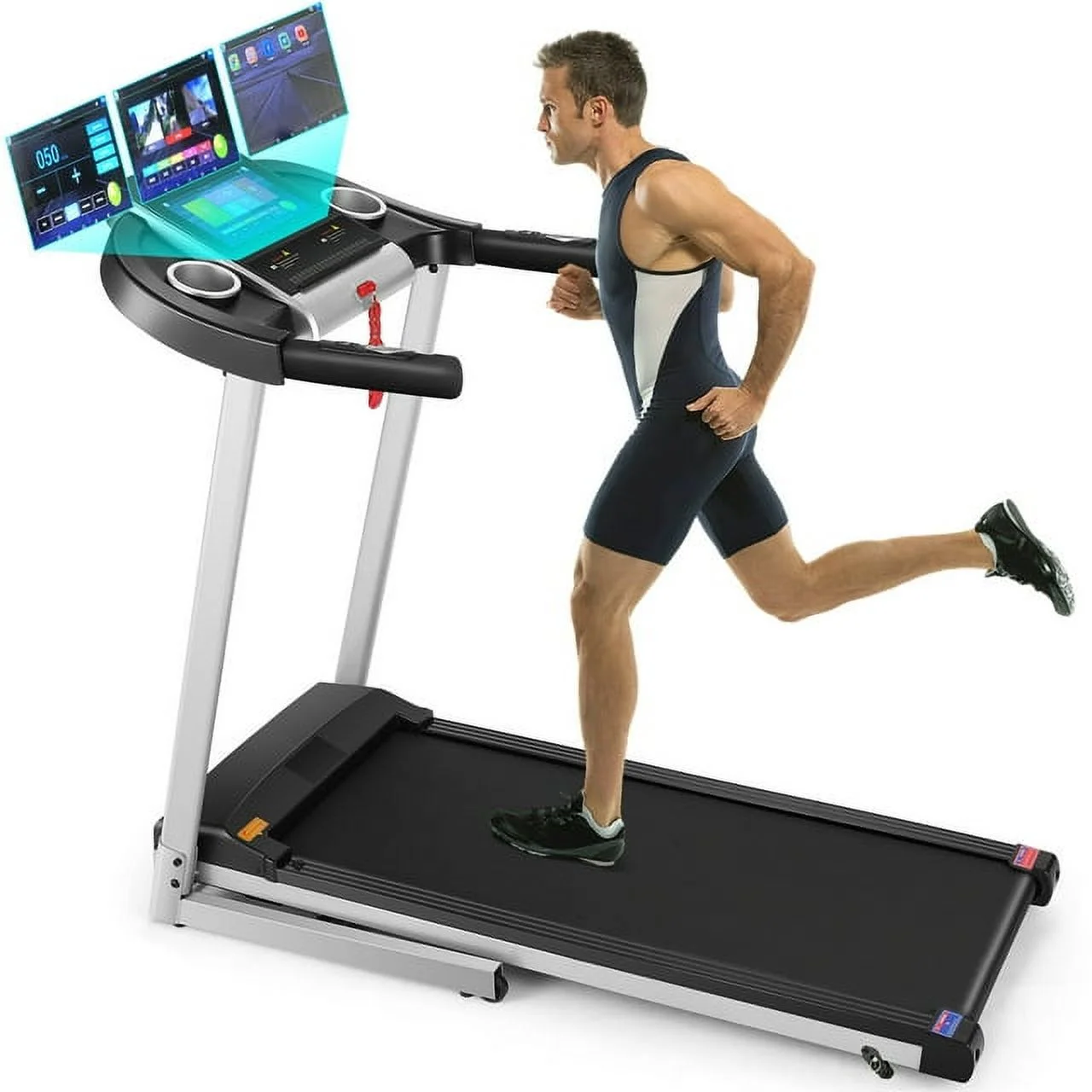 Tikmboex Folding Treadmill with Large 10