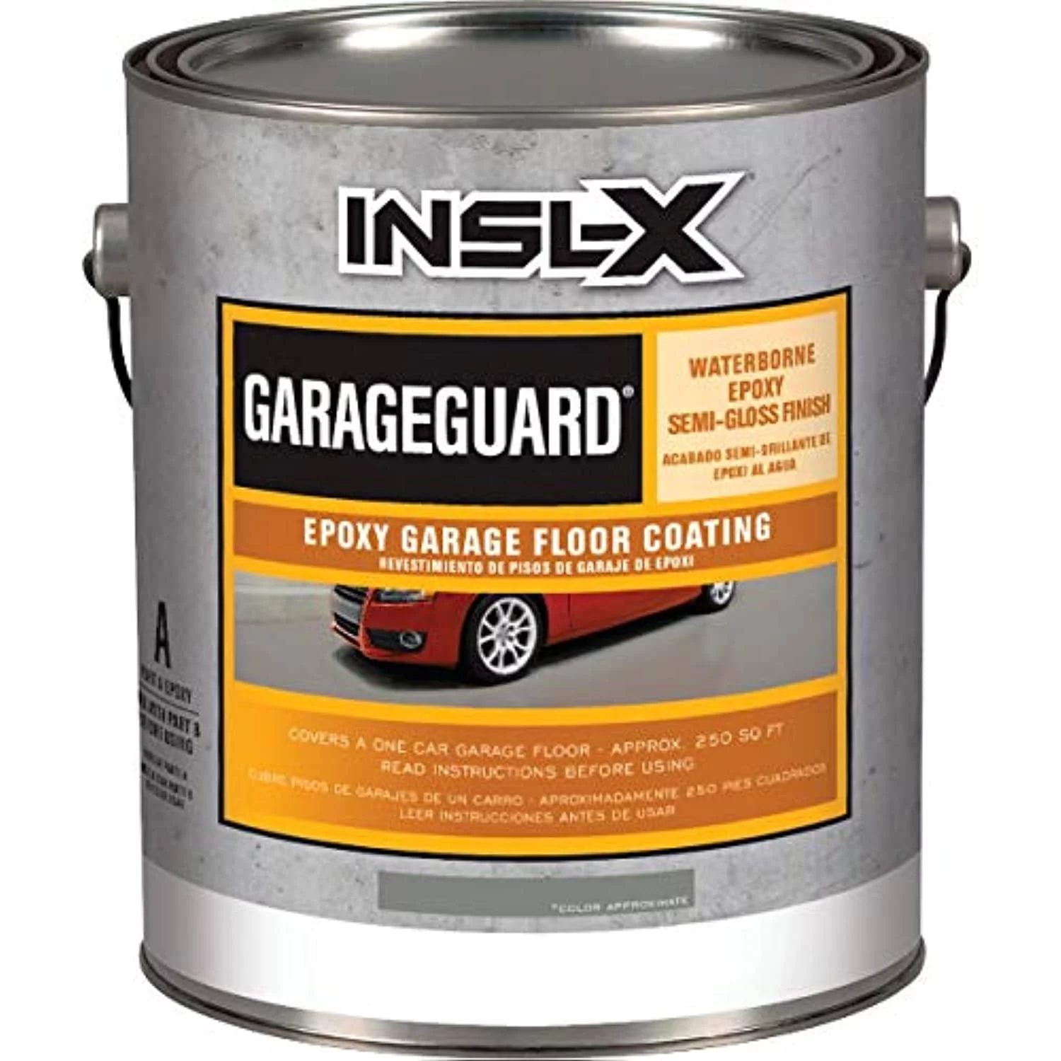 Insl-X 1806504 GarageGuard Semi-Gloss Desert Sand Waterborne Epoxy Garage Floor Coating Kit, 1 gal
