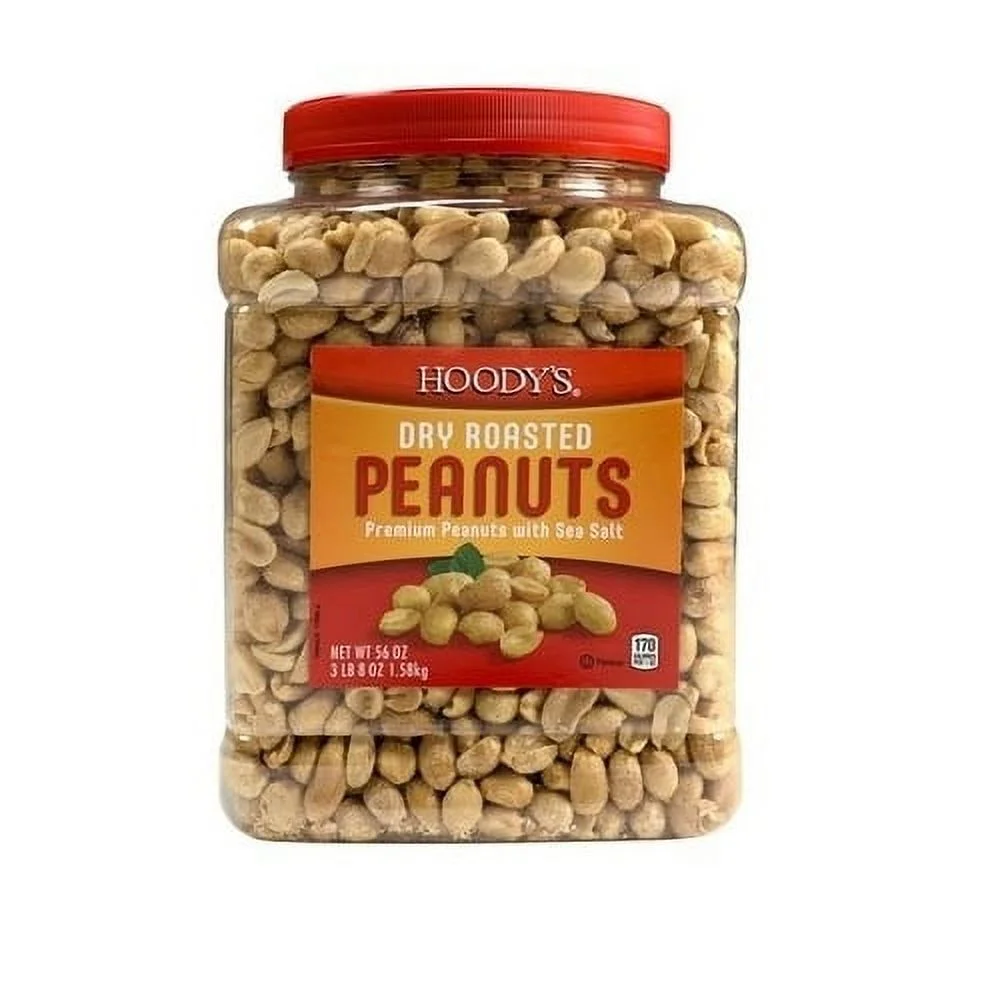 Hoodys Dry Roasted Peanuts with Sea Salt 56 Ounce
