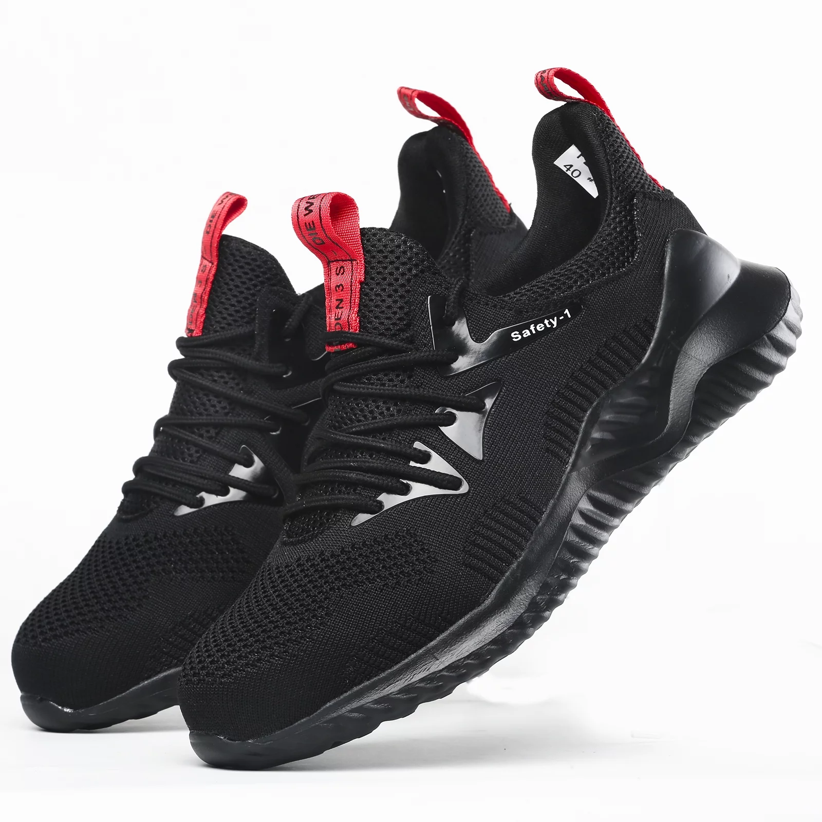 Tanleewa Work Safety Shoes for Men Steel Toe Lightweight Sneakers Shoe Size 6