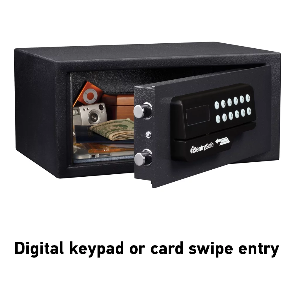 SentrySafe H060ES Digital Small Safe with Card Swipe Digital Lock, 0.41 Cu. ft.