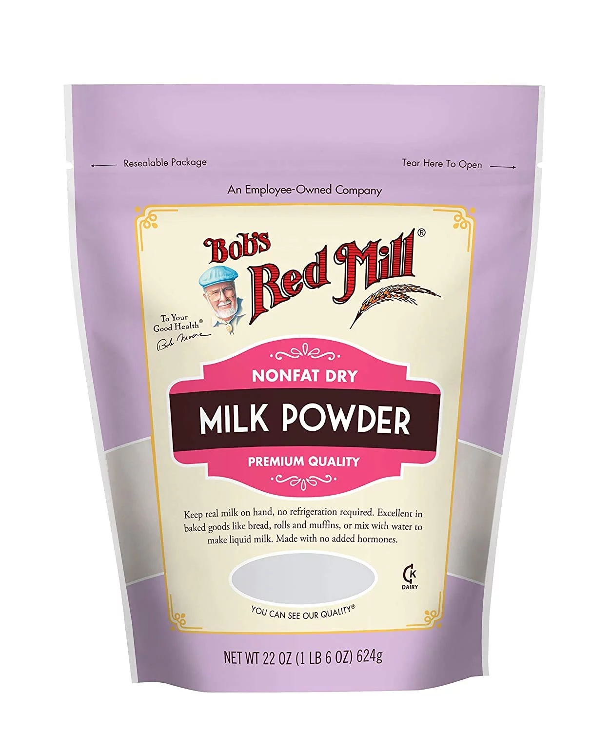 Bob,S Red Mill Non Fat Dry Milk Powder, 22 Oz (Pack Of 3)