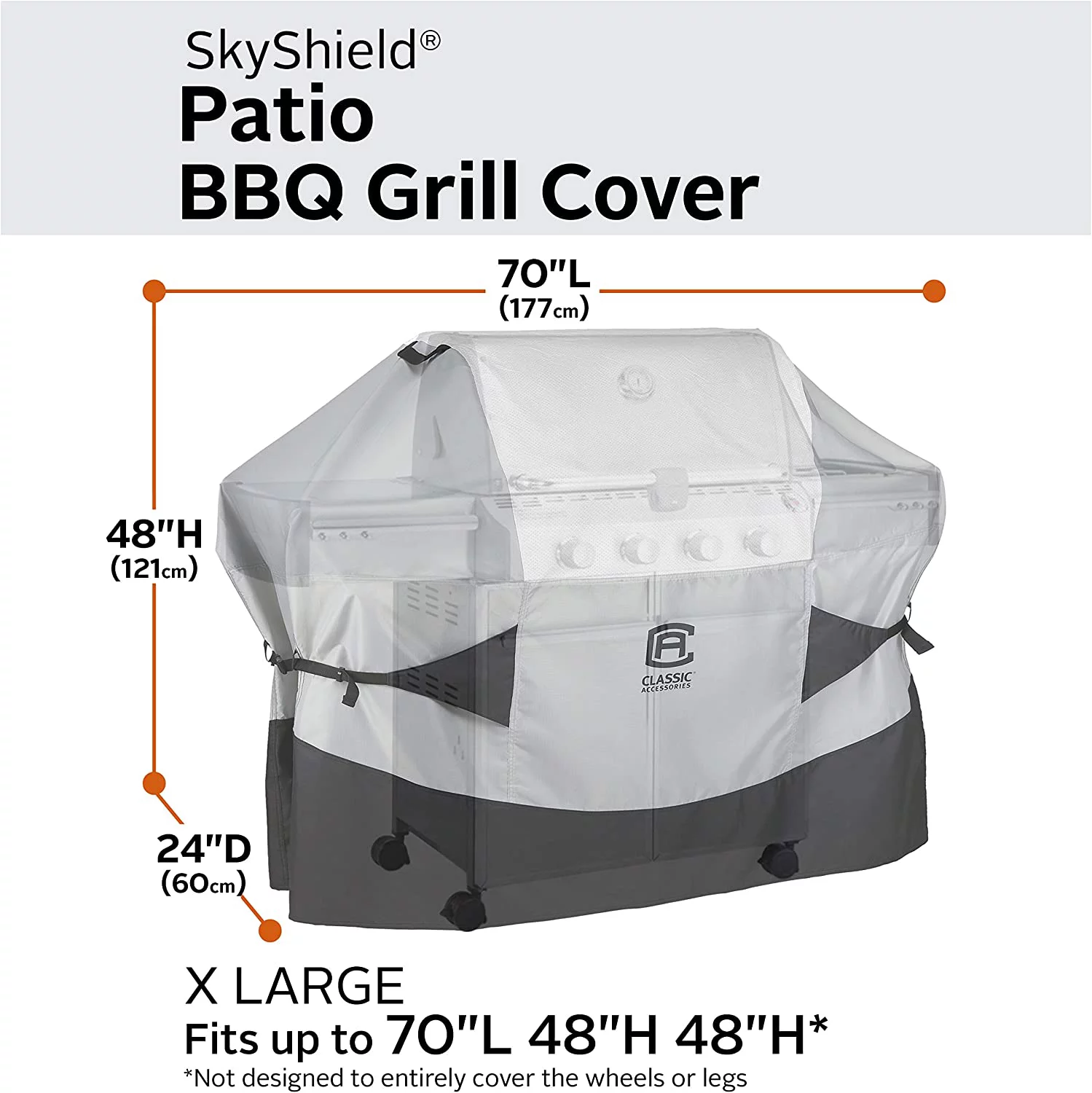 Classic Accessories Veranda Water-Resistant 128 Inch Rectangular/Oval Patio Table & Chair Set Cover in Beige