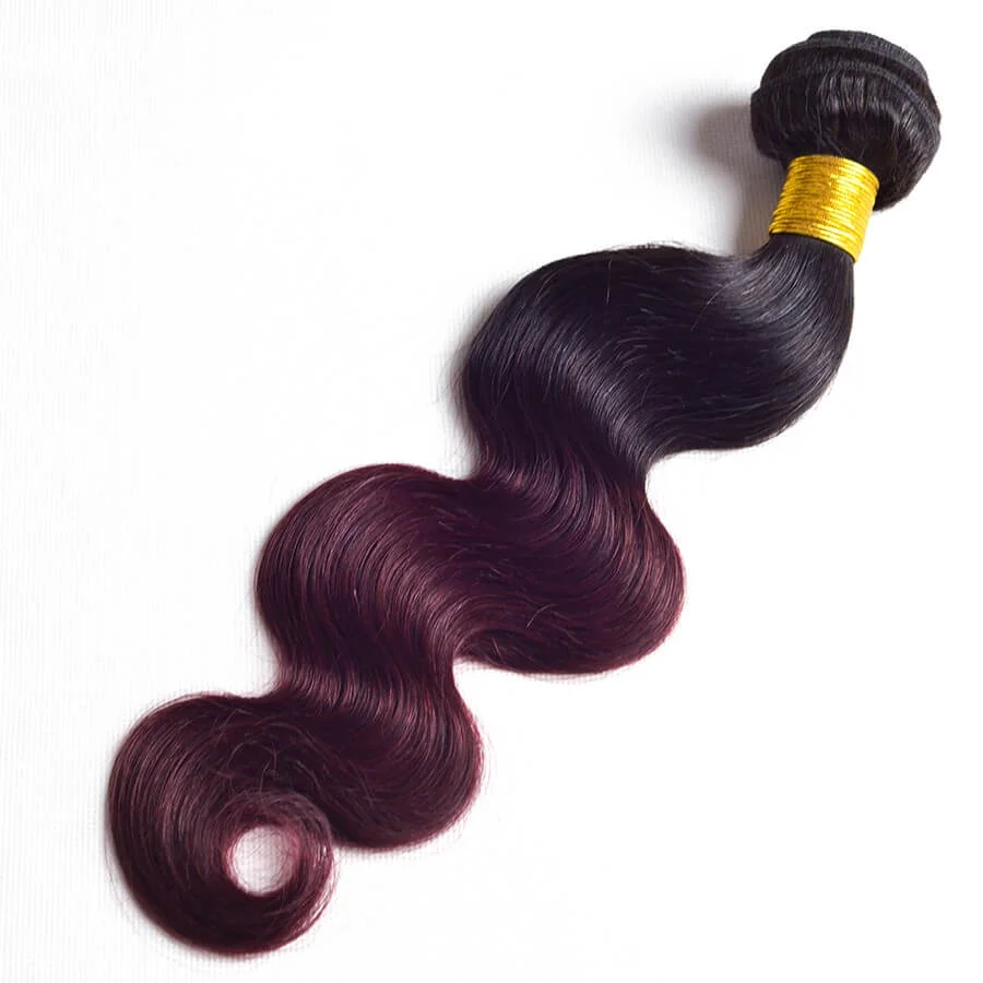 Ombre Brazilian Hair Body Wave (T1B/99J,14